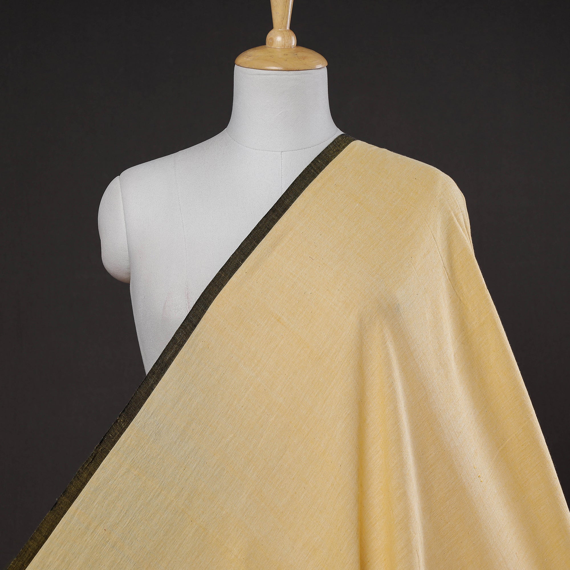 AMAN TRUST - BARAGAON WEAVES Beige - Baragaon Pre Washed Handloom Plain Cotton Fabric