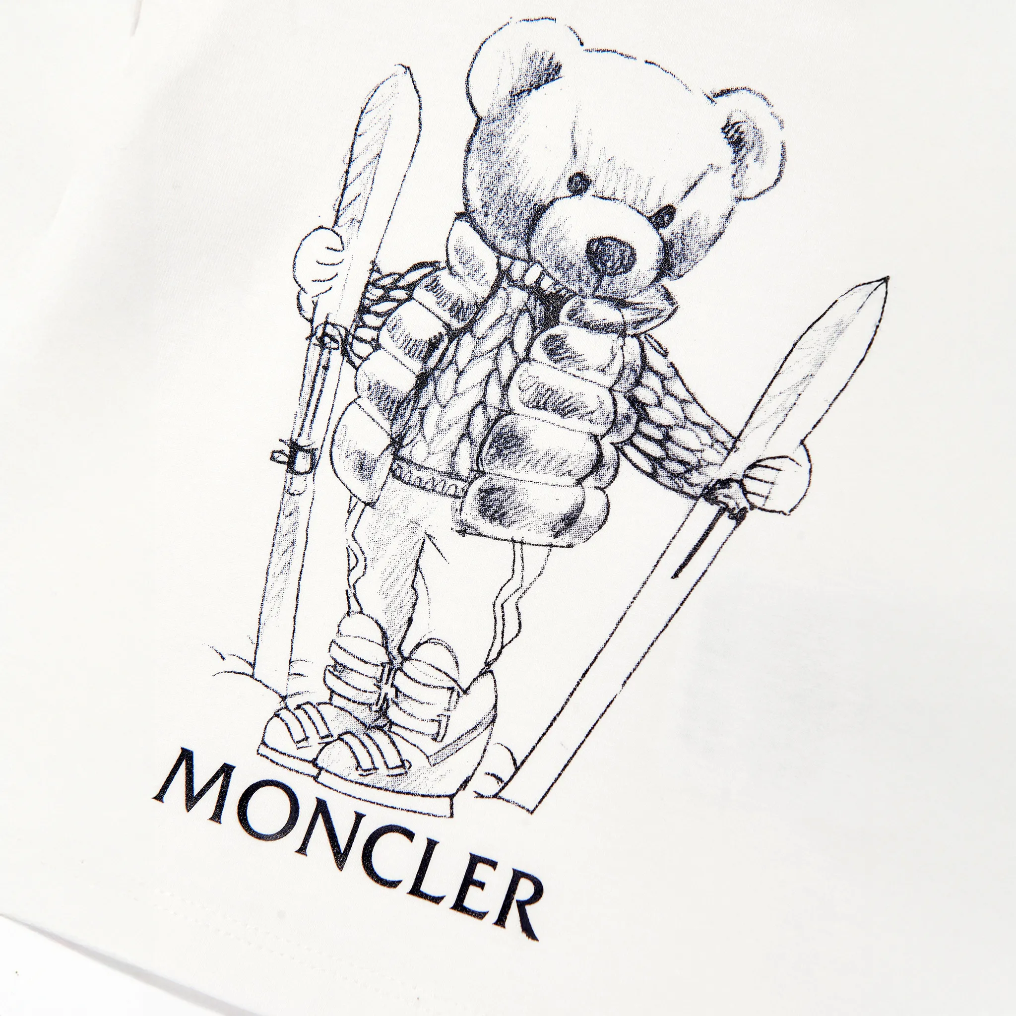 Moncler Enfant Baby Boys Ski Bear Ivory T-Shirt - view 3