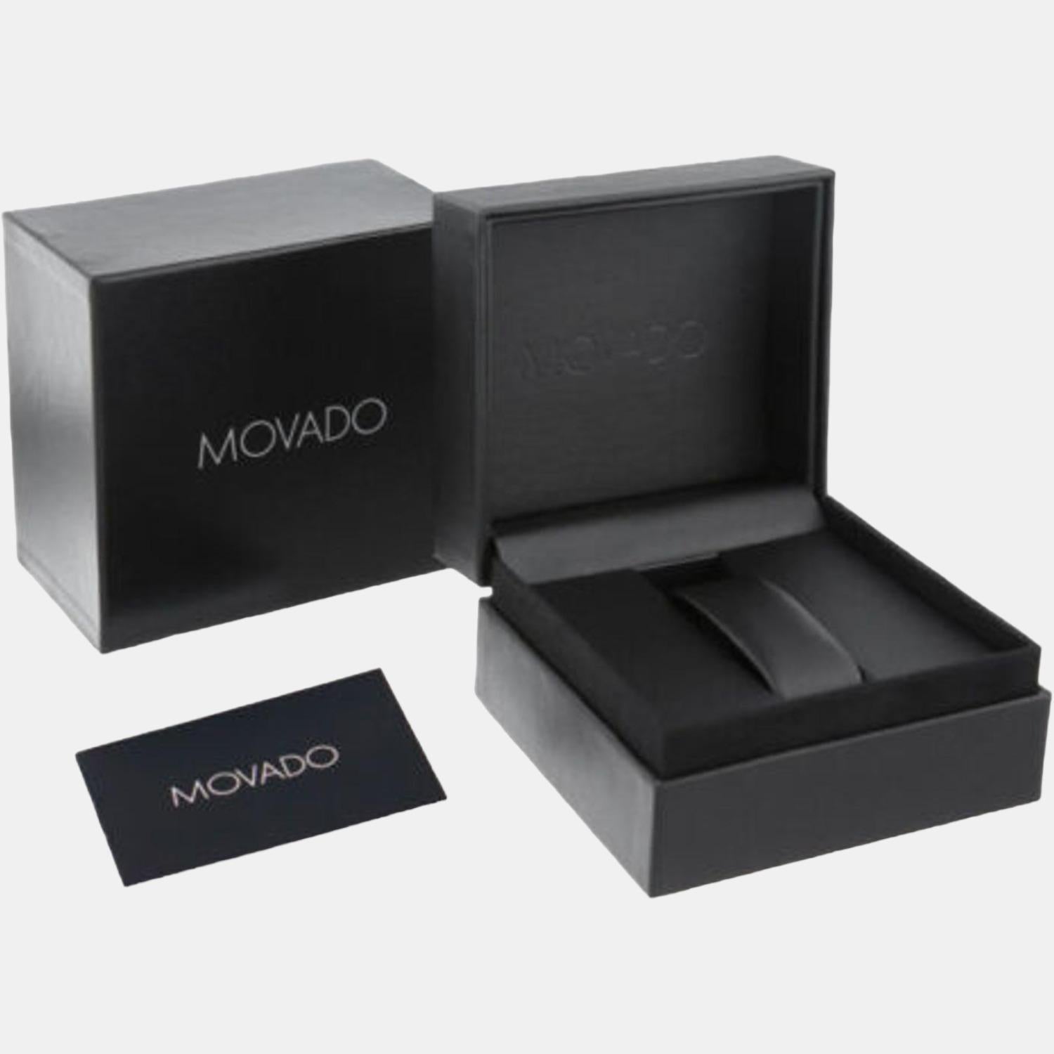 Movado 1881 Automatic Men Automatic Black Dial Analog Leather Watch 607455 - view 4