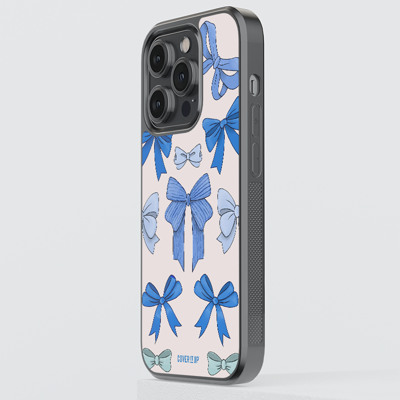 Cover It Up Aesthetic Blue Bow Glass Case - view 4