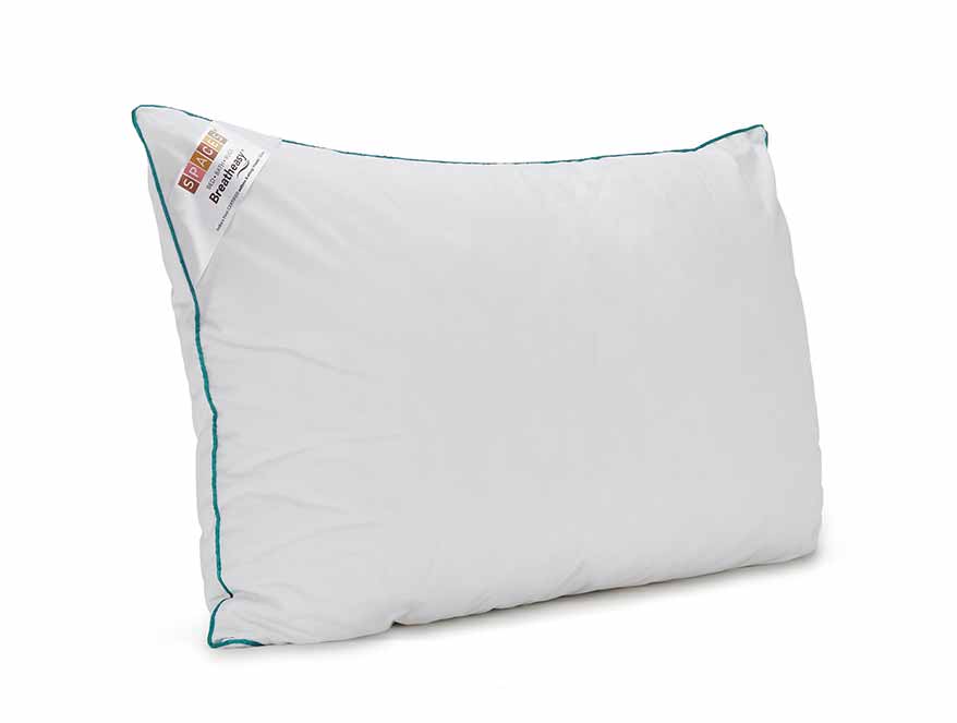 Spaces India Solid White 100% Cotton Pillow - Breath Easy By Spaces - view 2