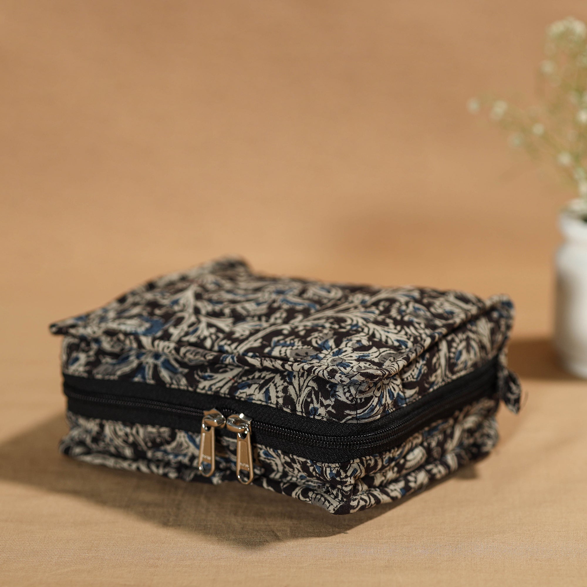 NOORI BAZAR Black - Handmade 4 Pockets Cotton Jewelry Bag 05 - view 2