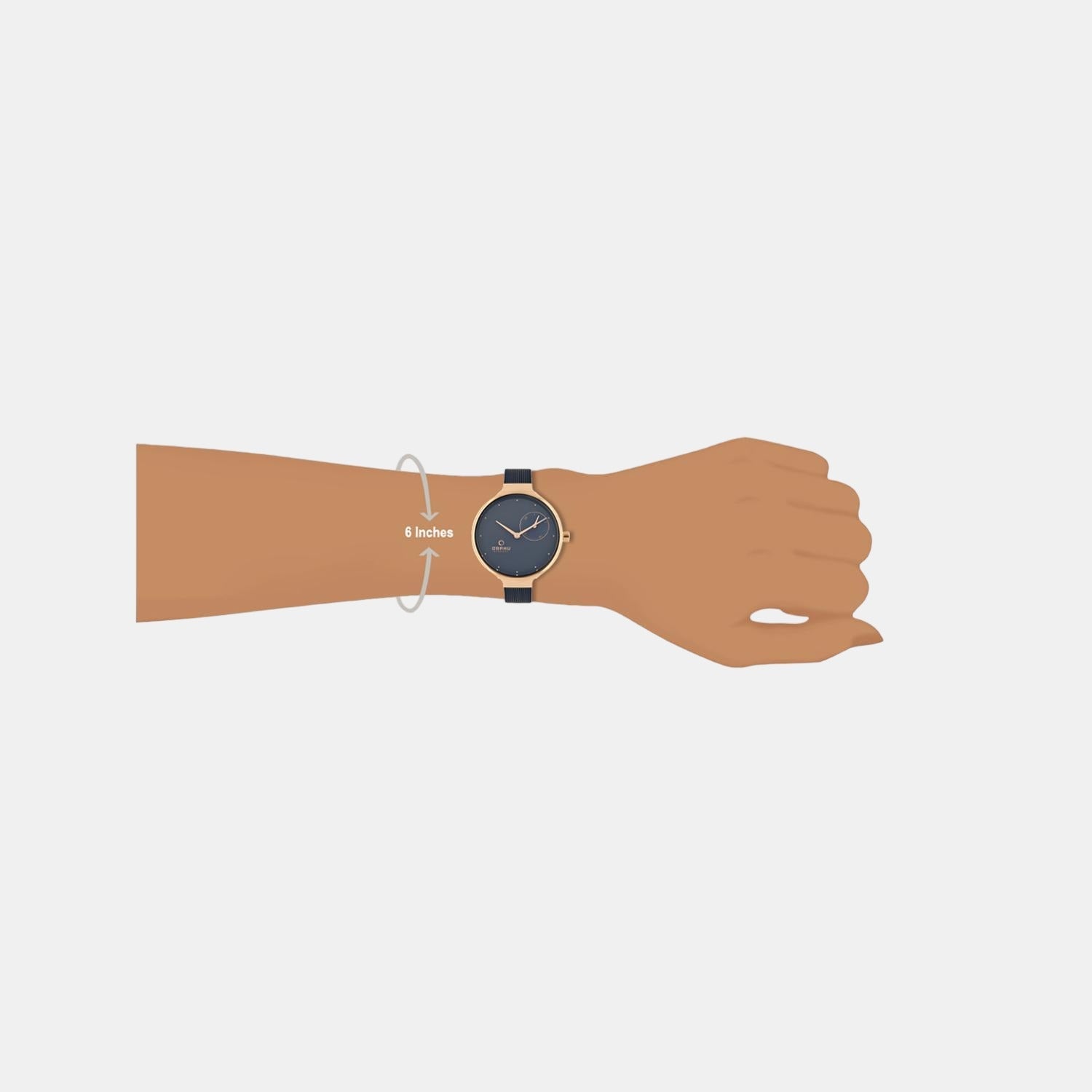 Obaku Eng Ocean Women Quartz Blue Dial Analog Stainless Steel Watch V201LDVLML - view 5