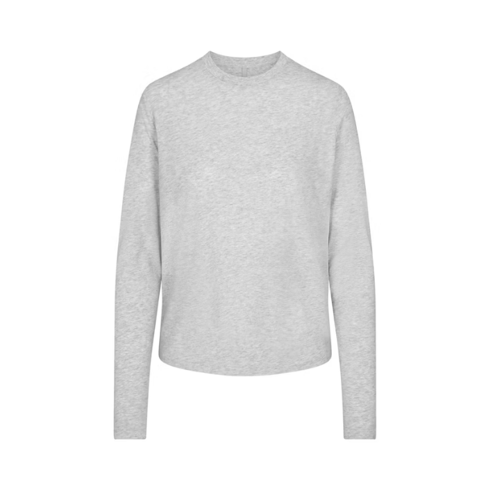 HYPE ELIXIR Skims Relaxed Tees Long Sleeve T-Shirt Light Heather Grey