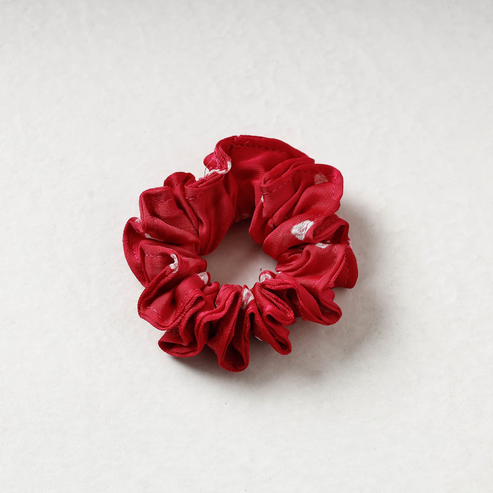 ITOKRI CRAFTS INITIATIVE Bandhani Tie-Dye Cotton Elastic Rubber Band/Scrunchie