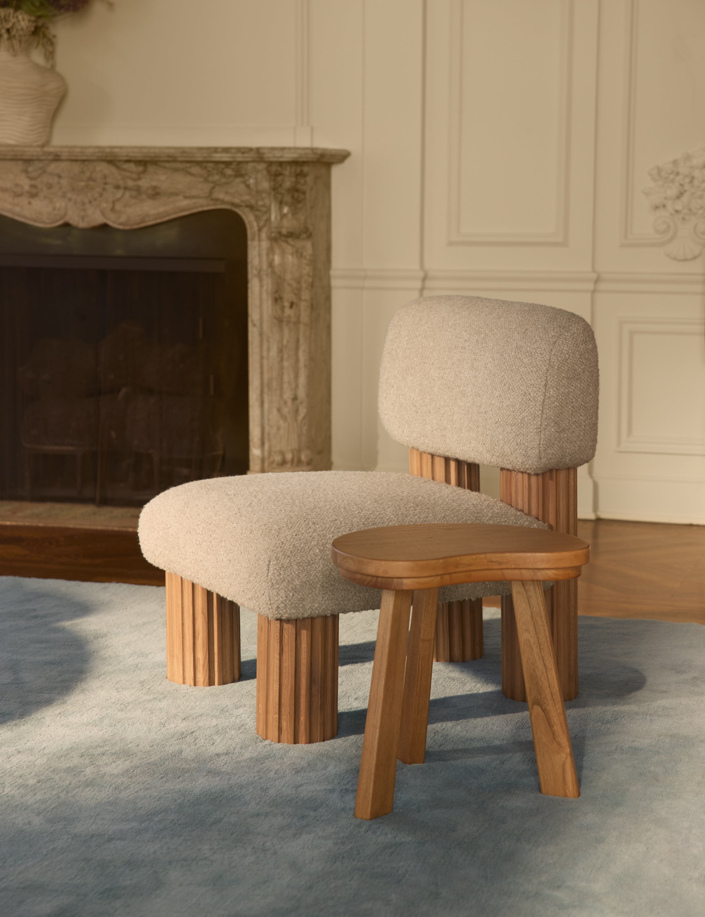 Lulu and Georgia Open Box: Auclair Accent Chair, Tan Boucle - view 2