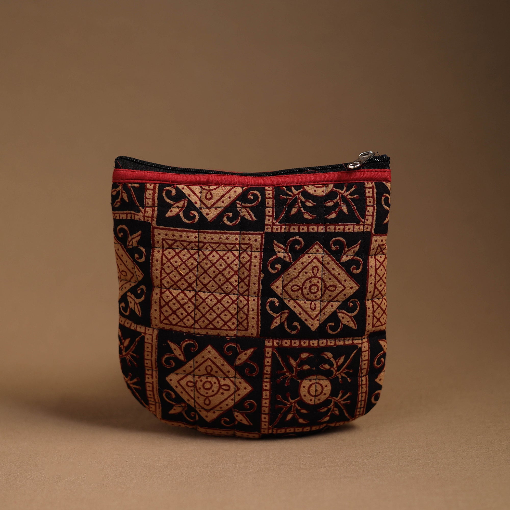 NOORI BAZAR Black - Handmade Quilted Cotton Utility Pouch 08