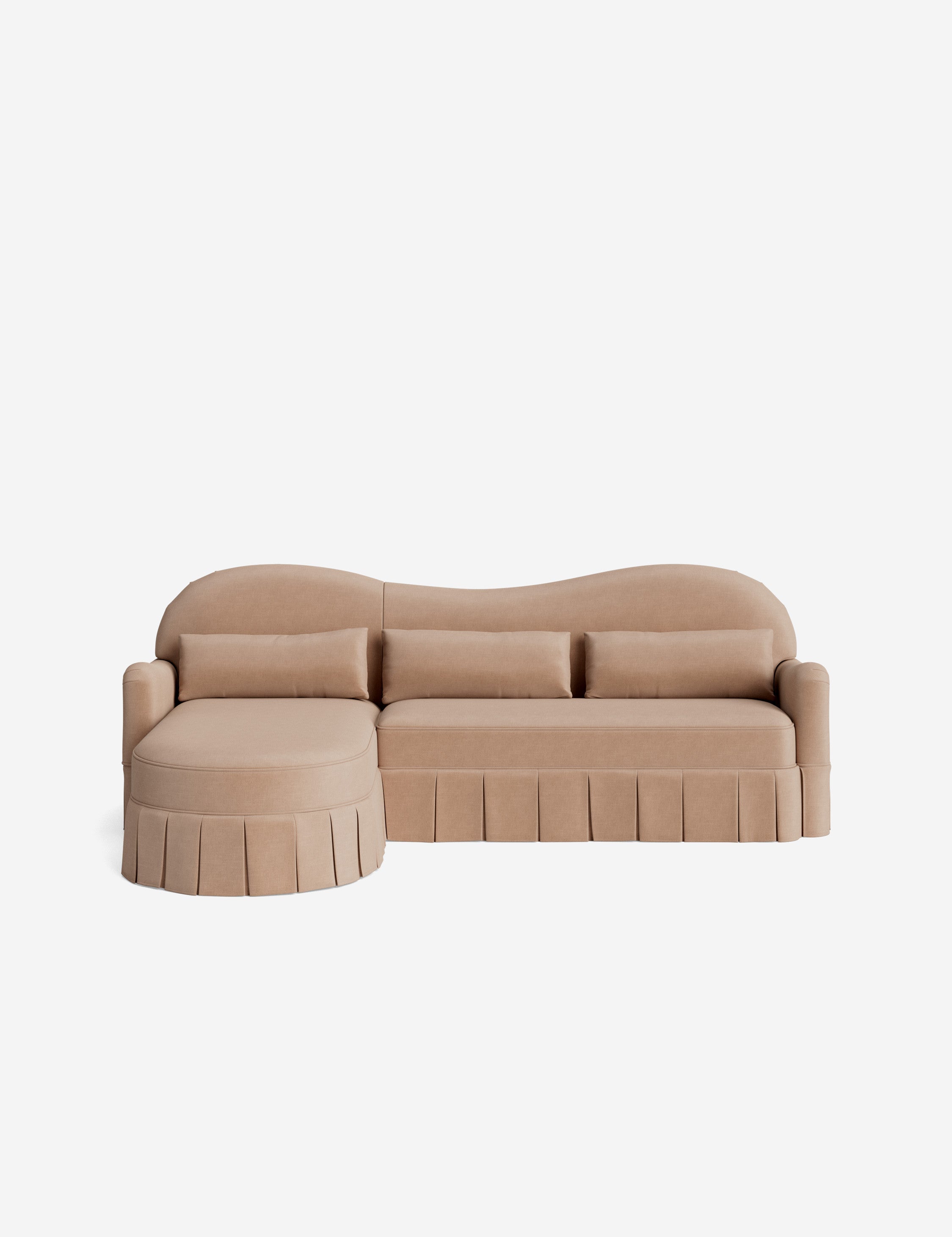 Lulu and Georgia Middleton Skirted Chaise Sectional Sofa by Ginny Macdonald - view 2