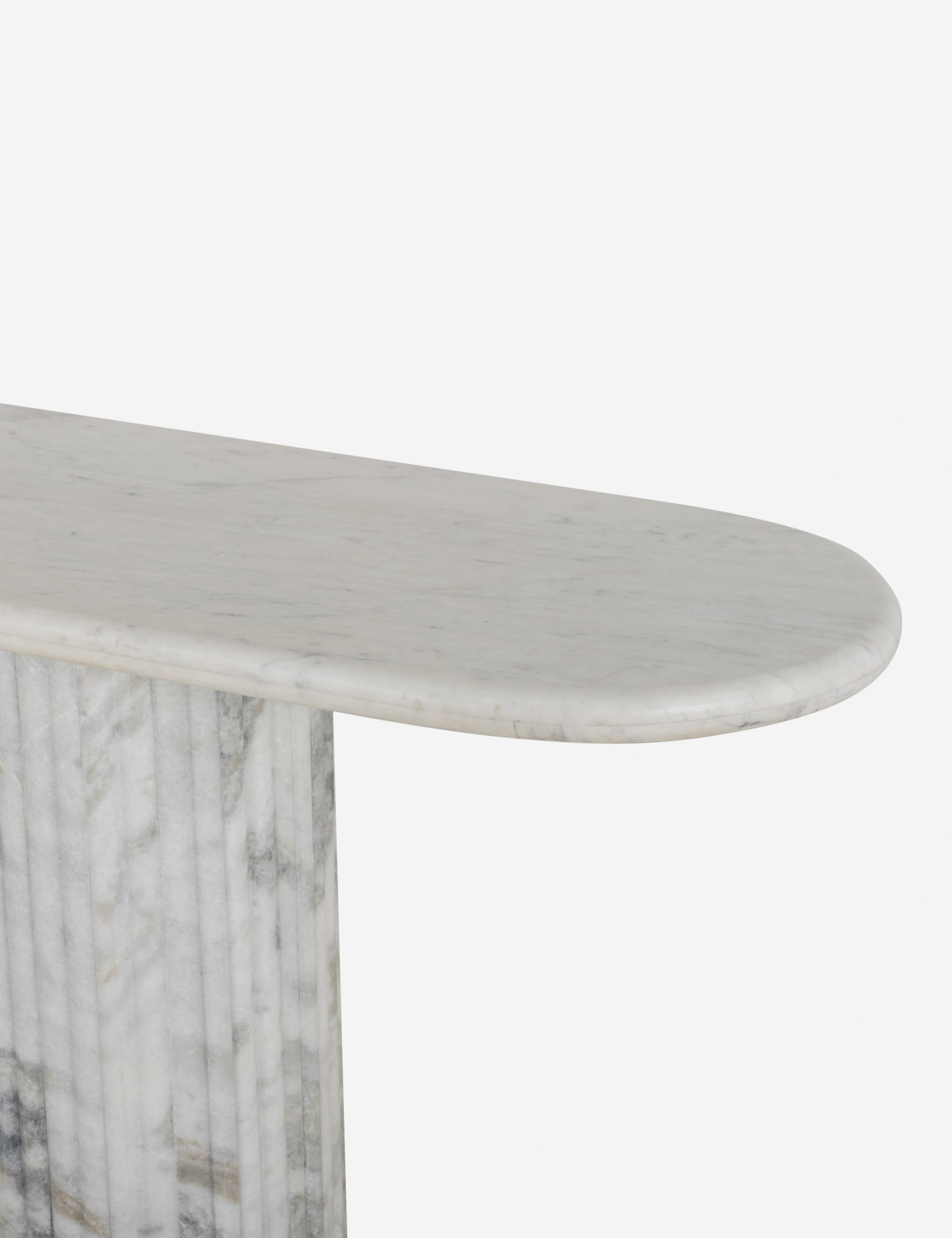 Lulu and Georgia Mercer Console Table – White Marble - view 5
