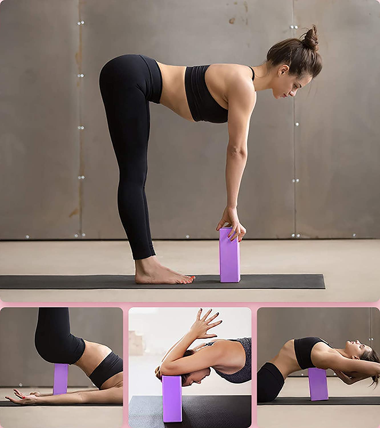 UPYOGA Dual Color Yoga Mat + Foam Blocks + Strap Belt - Combo 1 - view 6