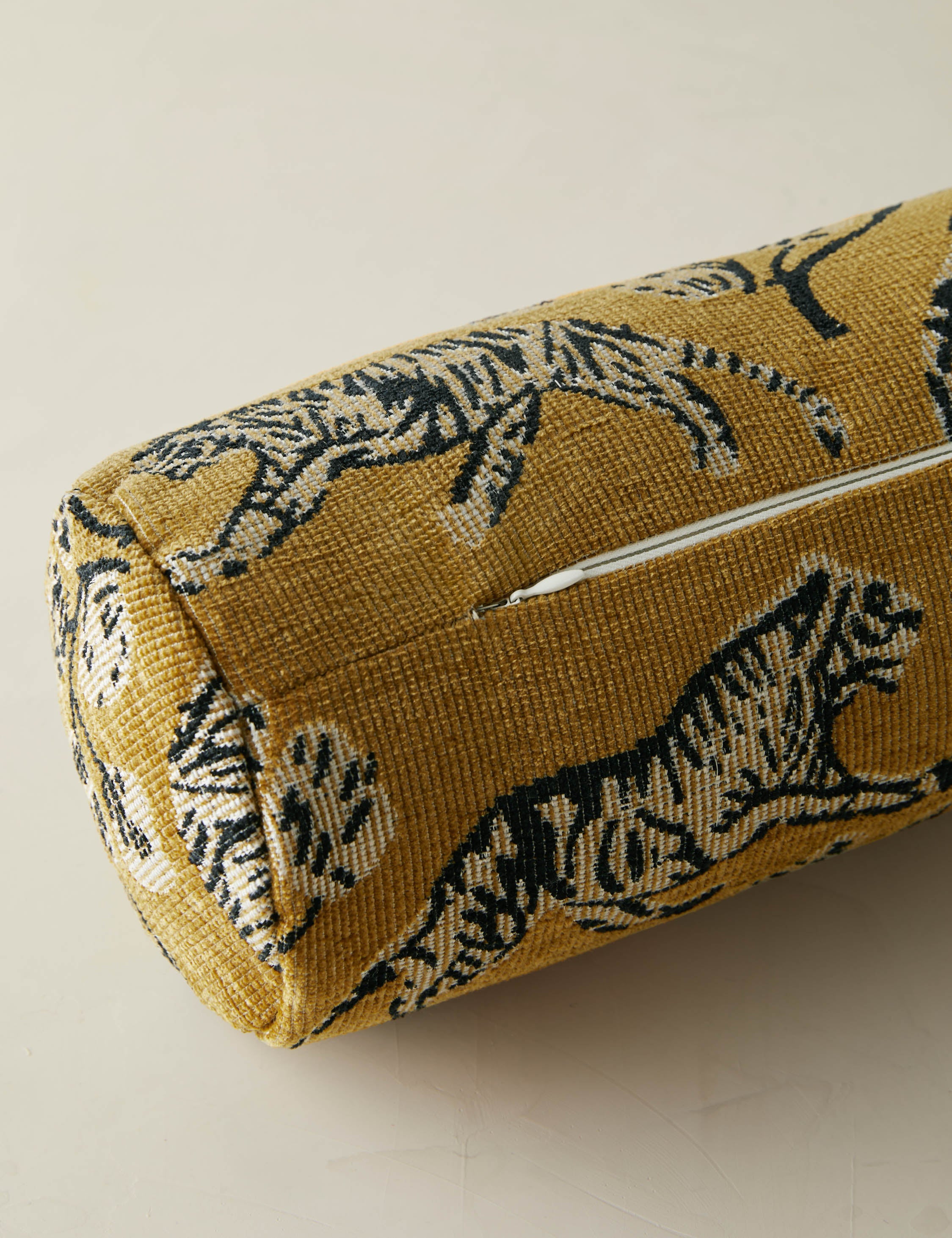 Lulu and Georgia Tiger Jacquard Bolster Pillow by Sarah Sherman Samuel - view 7