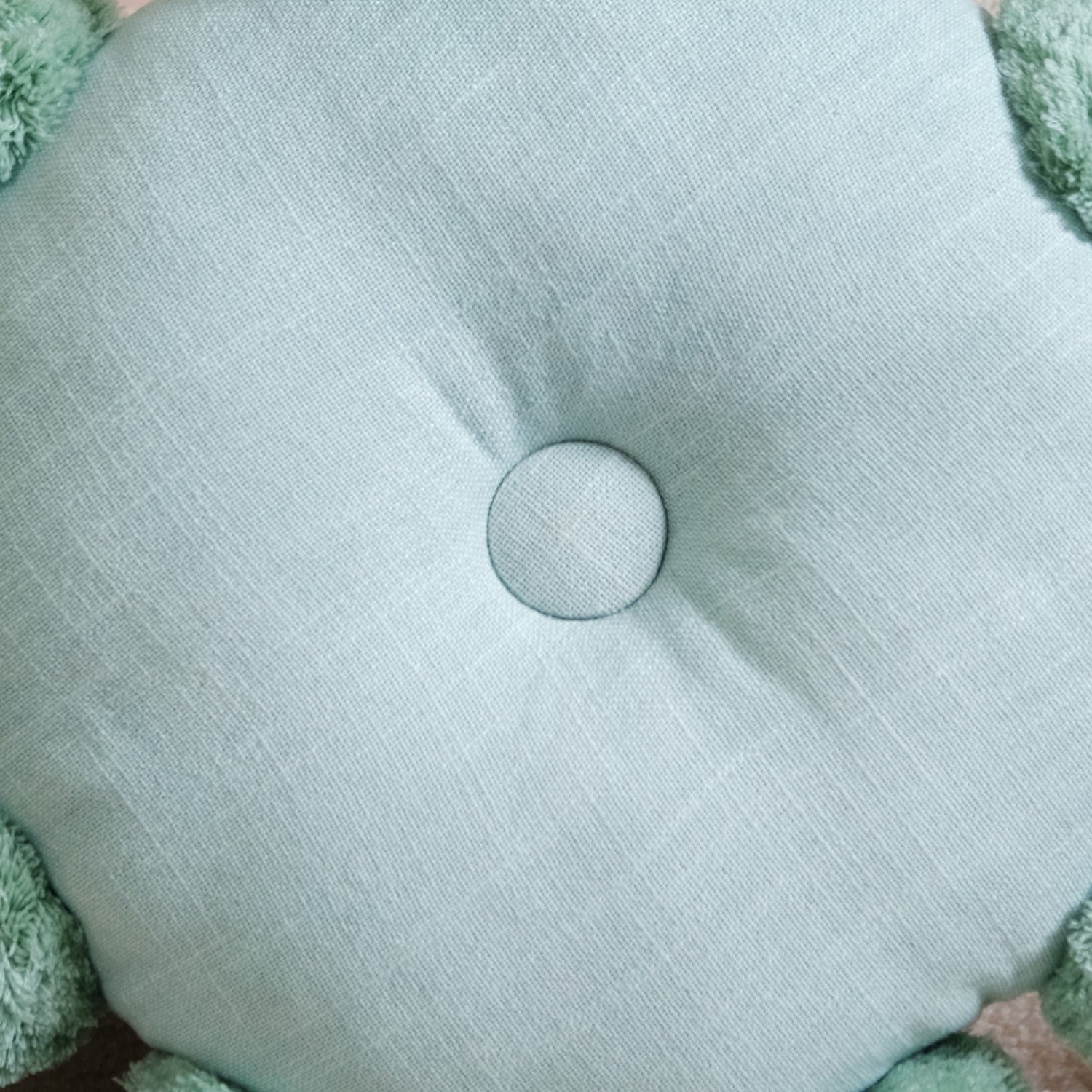 Nestasia Pom Pom Round Cushion Mint Green 17 Inch - view 7