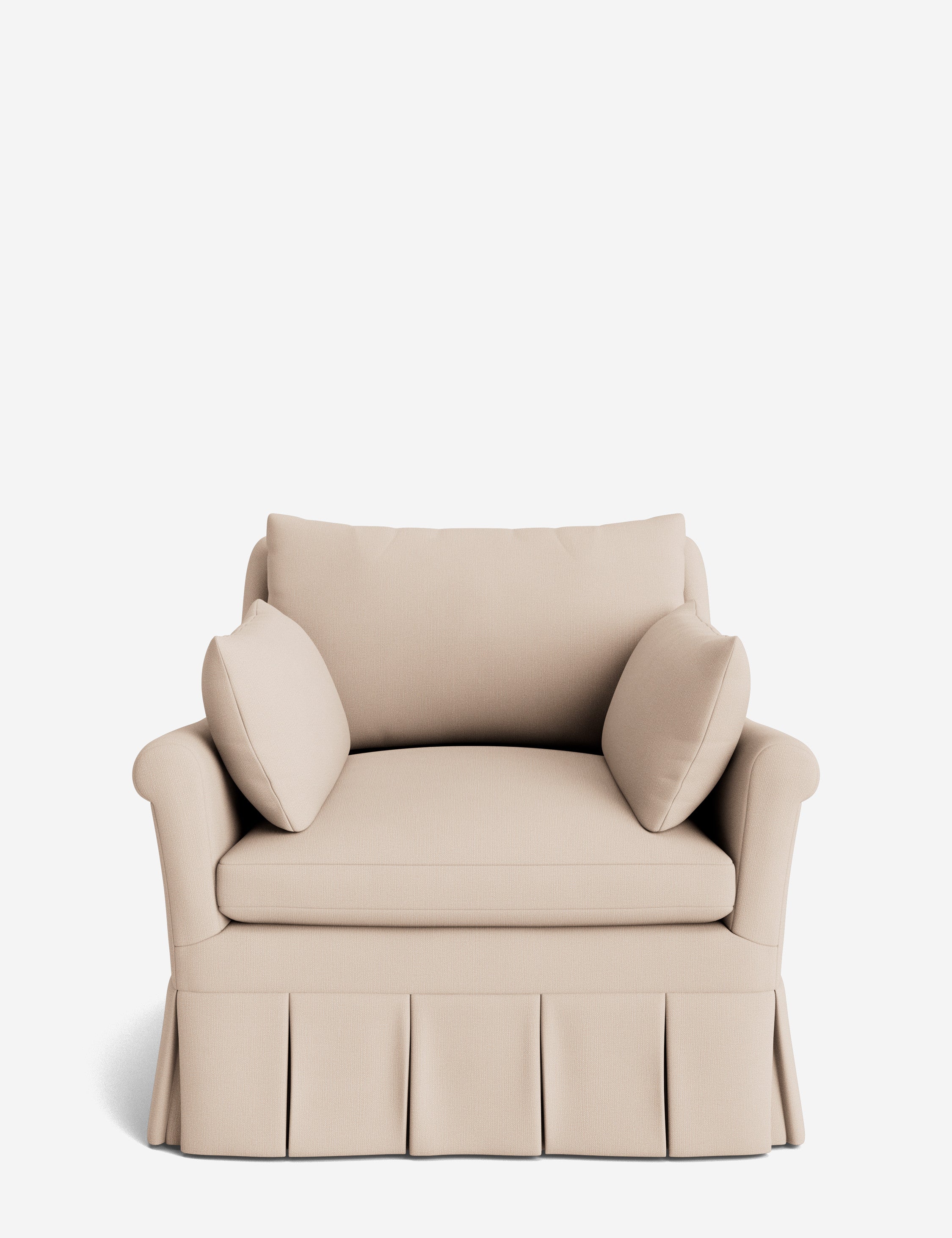 Lulu and Georgia Portola Rolled Arm Luxe Depth Pleated Chair - view 39