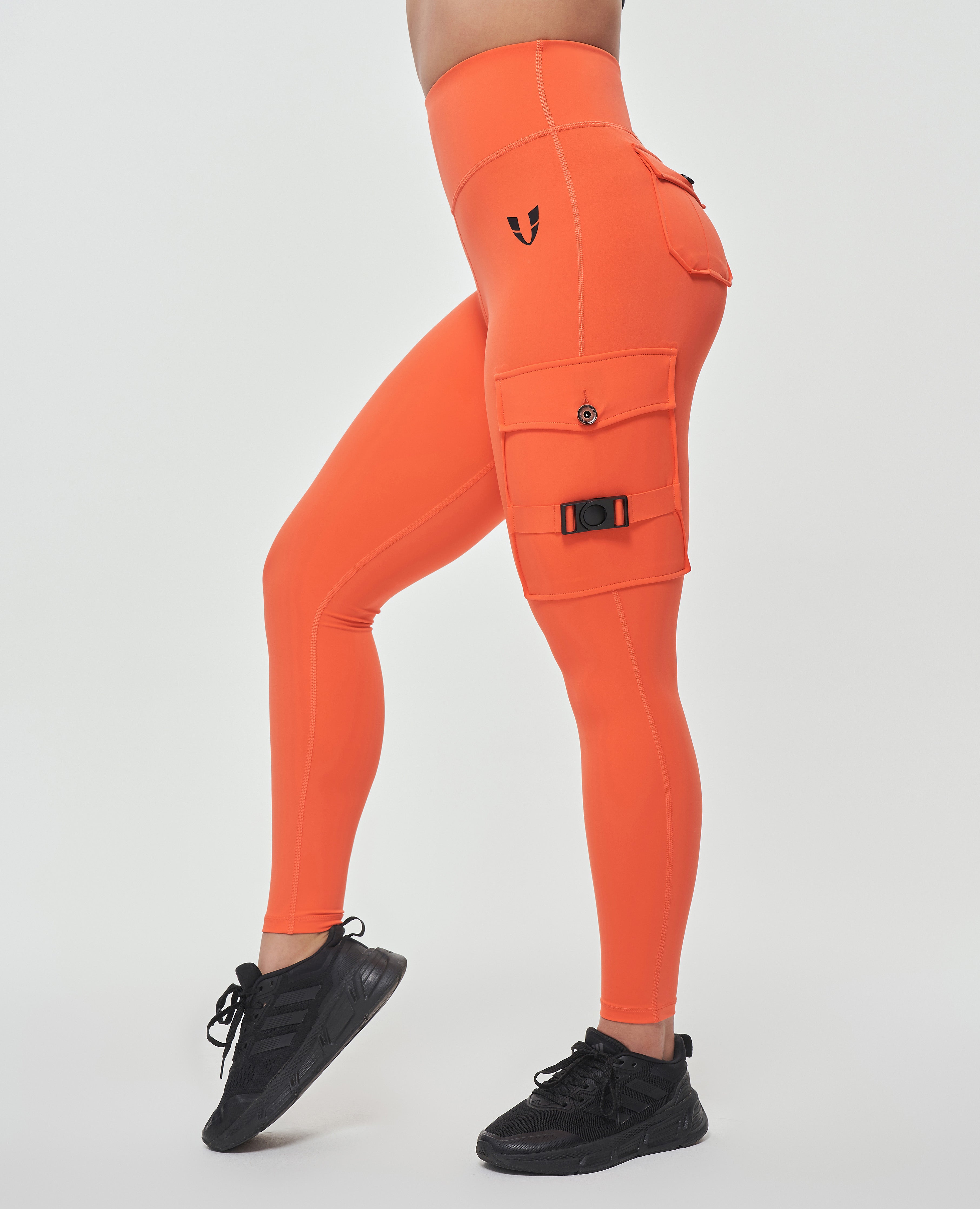 FIRM ABS Cargo Fitness Leggings - Orange