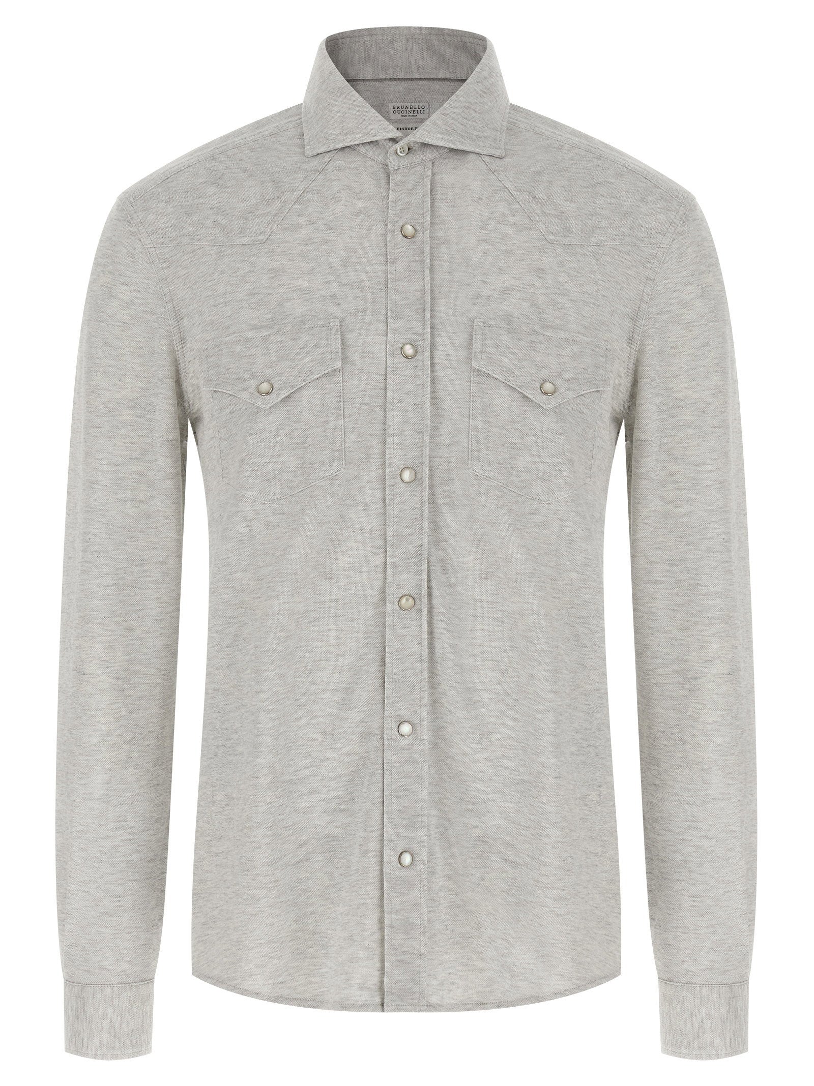 Brunello Cucinelli Piqué Cotton Shirt – 100% cotton