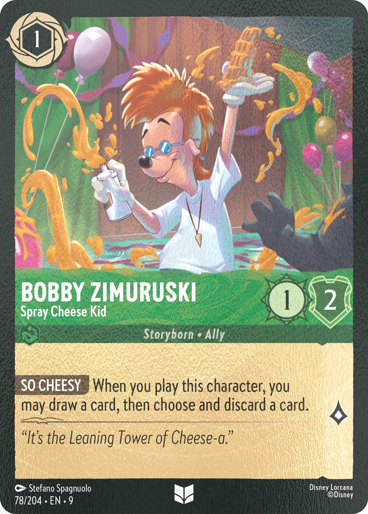 Lorcana Bobby Zimuruski - Spray Cheese Kid - 78/204 [Fabled] [Cold Foil]