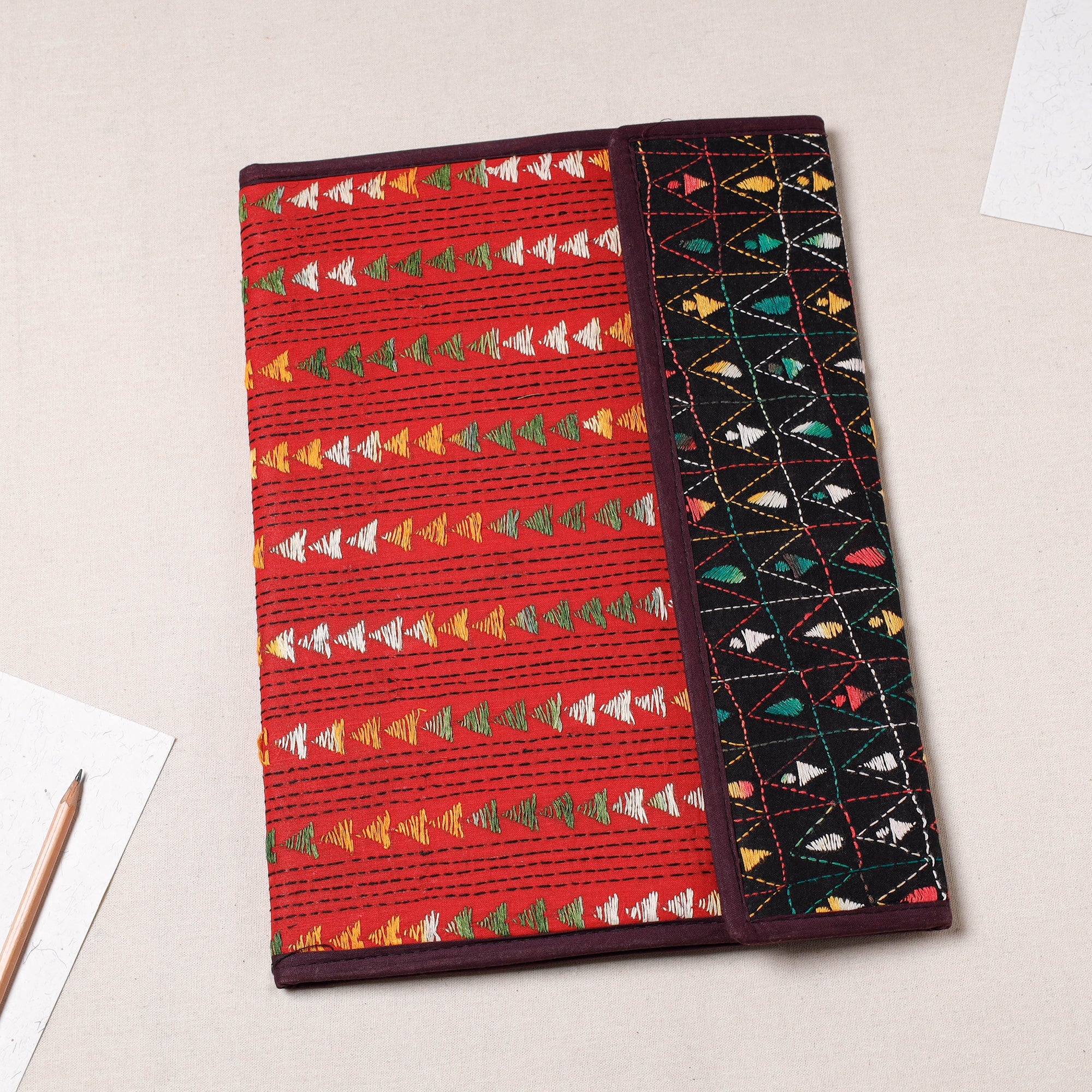 ASALKAAR Bengal Kantha Work Handcrafted File Folder