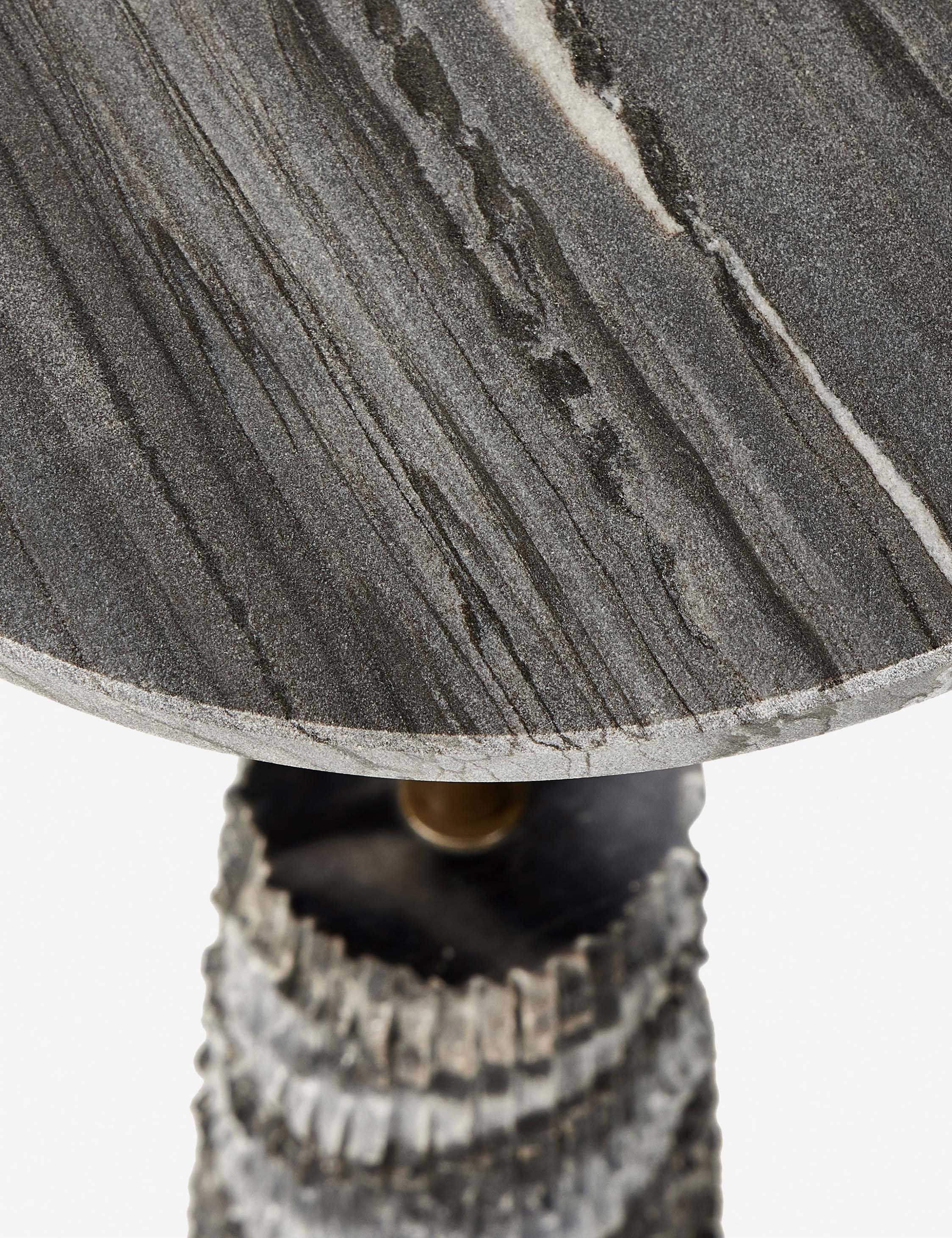 Lulu and Georgia Fallow Round Side Table – Gray Marble - view 5