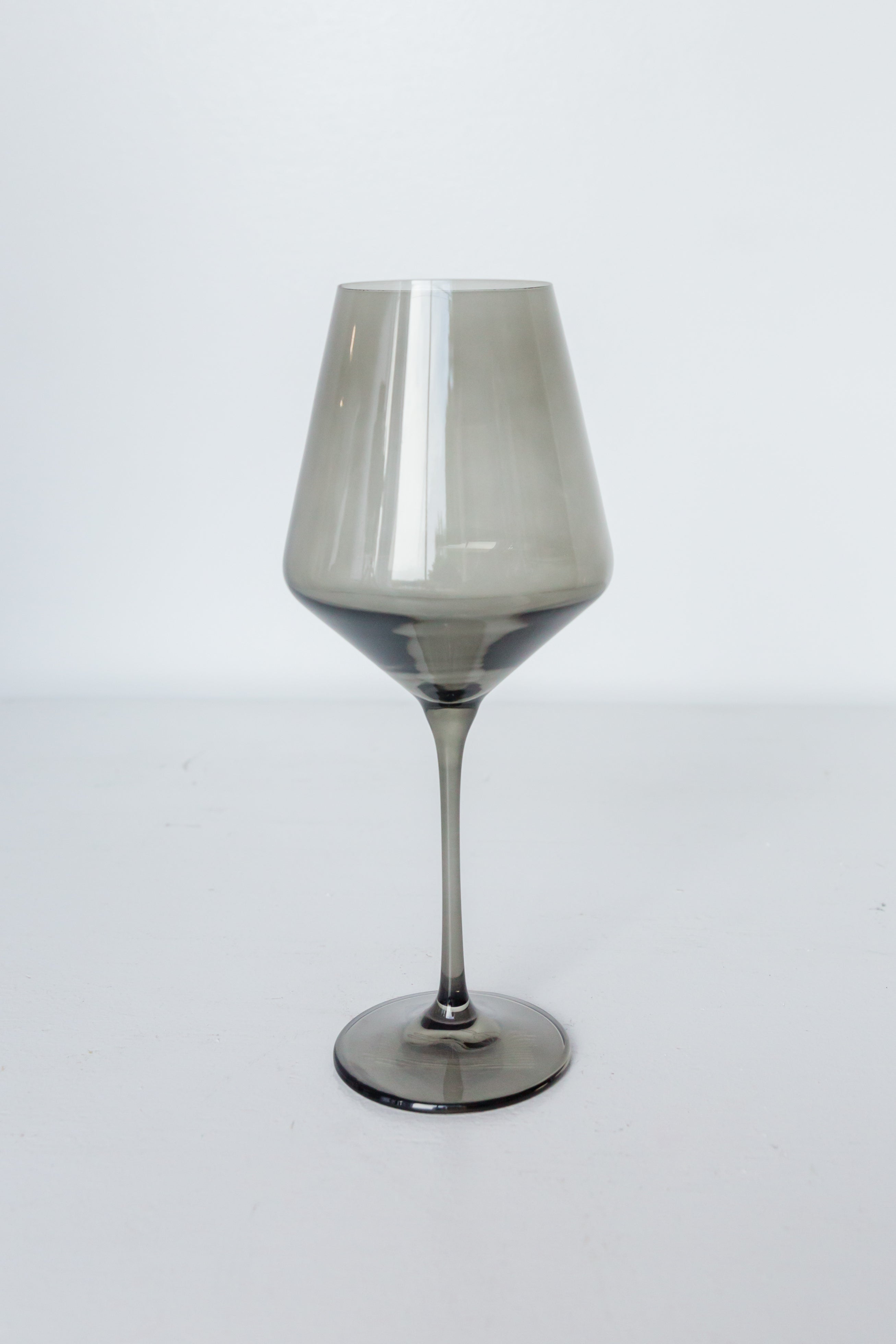 Estelle Colored Glass Estelle Colored Wine Stemware - Set of 6 {Gray Smoke} - view 6