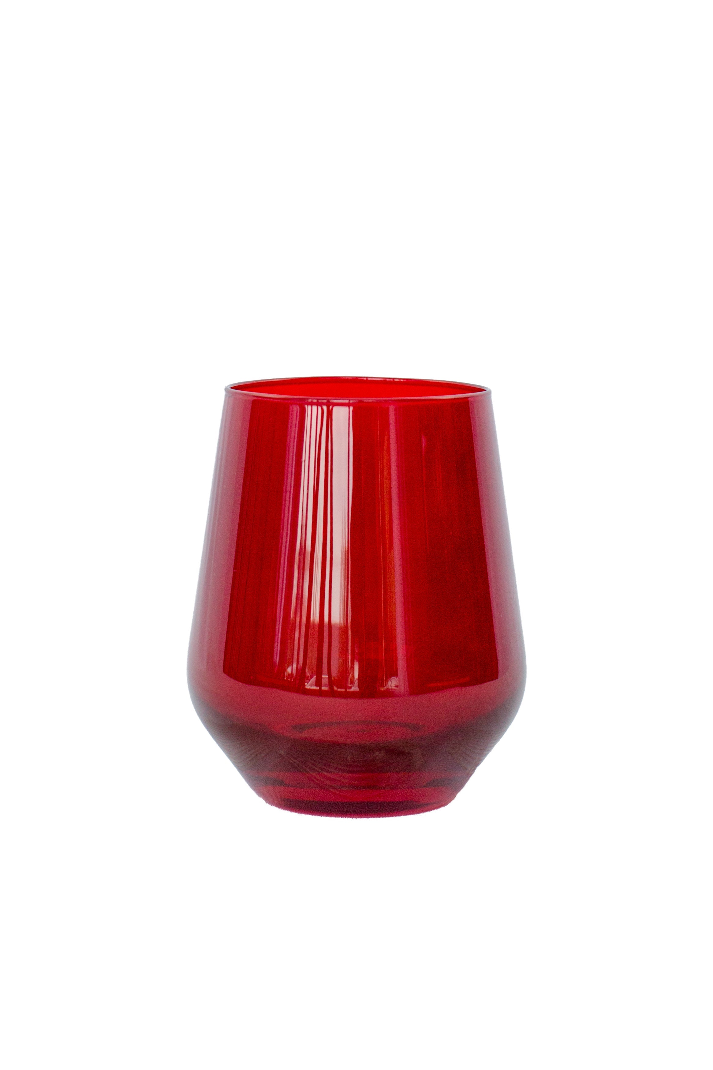 Estelle Colored Glass Estelle Colored Wine Stemless - Set of 6 {Red} - view 11