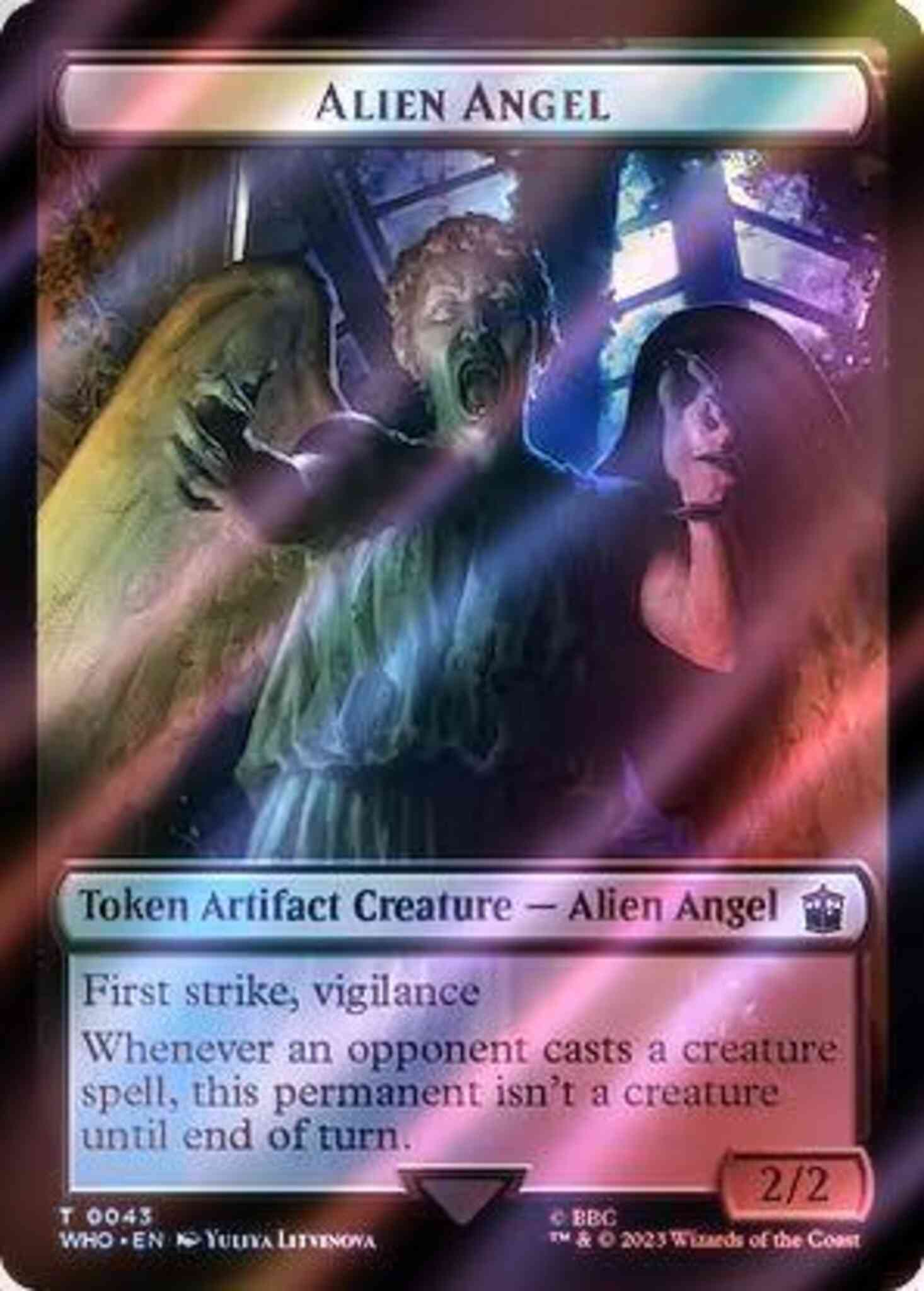 Magic Alien Angel Token (43) // Treasure Token (63) [Universes Beyond: Doctor Who: Tokens] [Surge Foil]