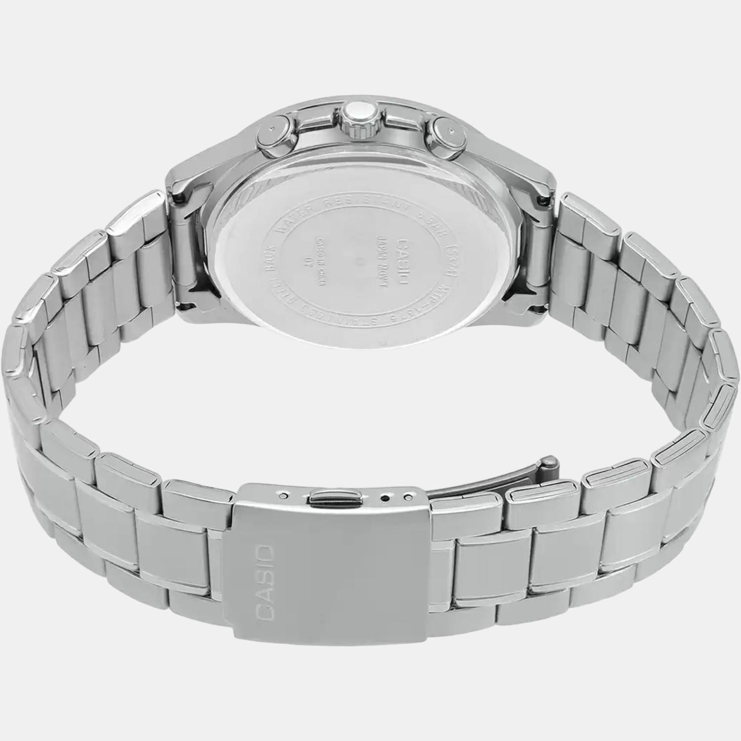 Casio Enticer Men Quartz Silver Dial Chronograph Stainless Steel Watch A1656 - view 5