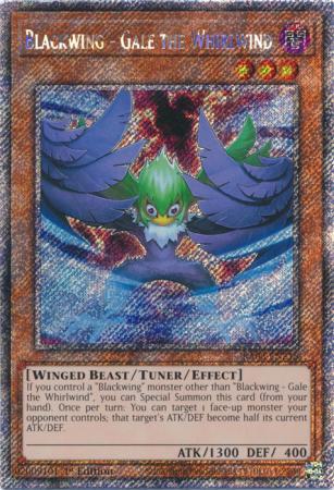 Yu-Gi-Oh! Blackwing - Gale the Whirlwind - RA03-EN215 - Platinum Secret Rare - 1st Edition
