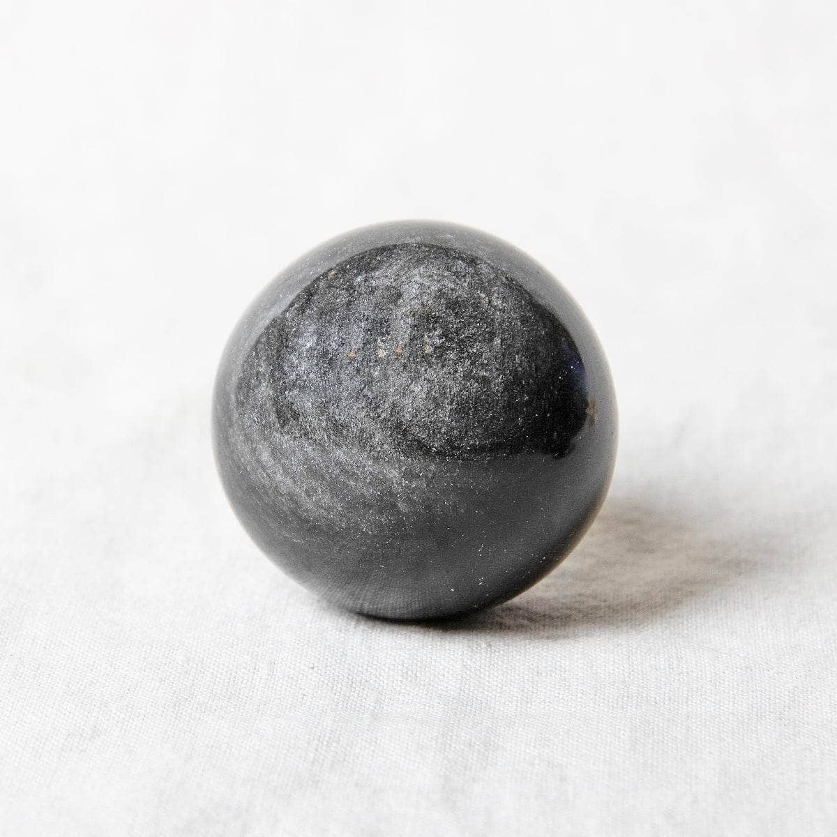 Tiny Rituals Silver Obsidian Sphere with Tripod - view 2