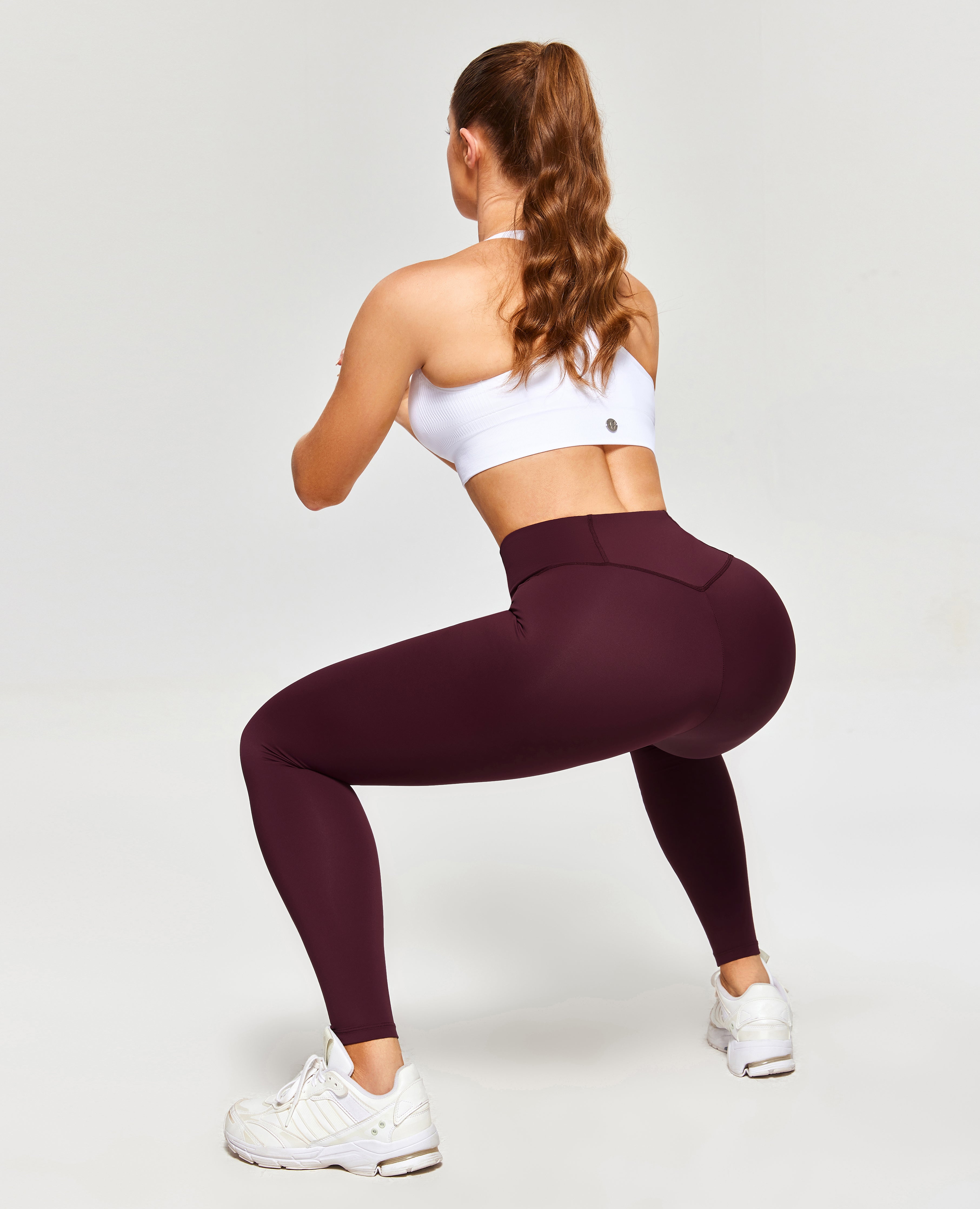 FIRM ABS Firmabs High Waist Compression Leggings - Dark wine red - view 6
