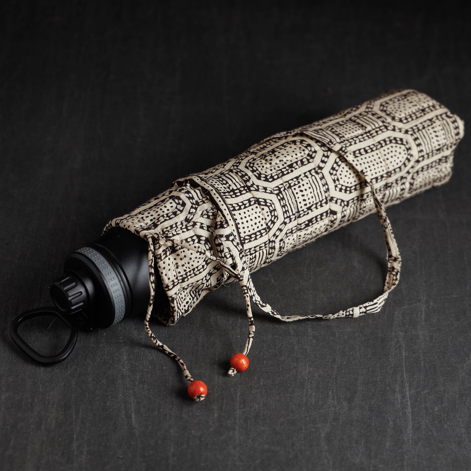 JALPARI Beige - Block Printed Cotton 1L Water Bottle Cover - view 3