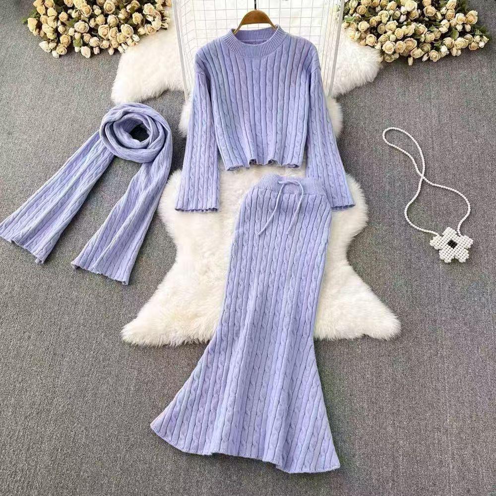 Alamode By Akanksha Sal Luxe Winter Coord Set with Scarf - view 2