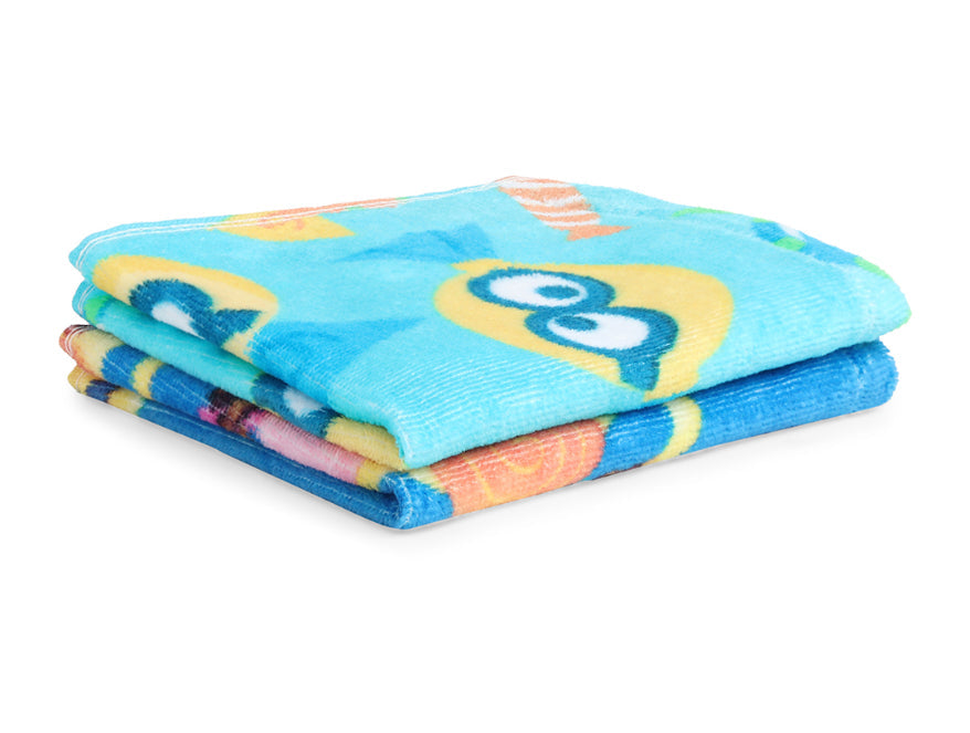 Spaces India Universal Minions 2 Piece 100% Cotton Face Towel Set - Skyblu/Cblt Blu - By Spaces - view 3