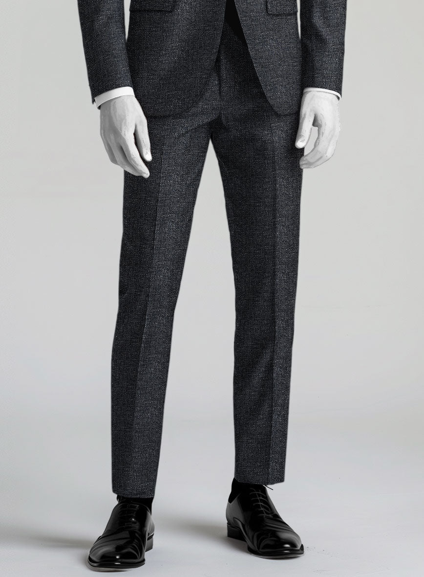 StudioSuits Italian Wool Linen Basket Weave Gulem Pants - view 2