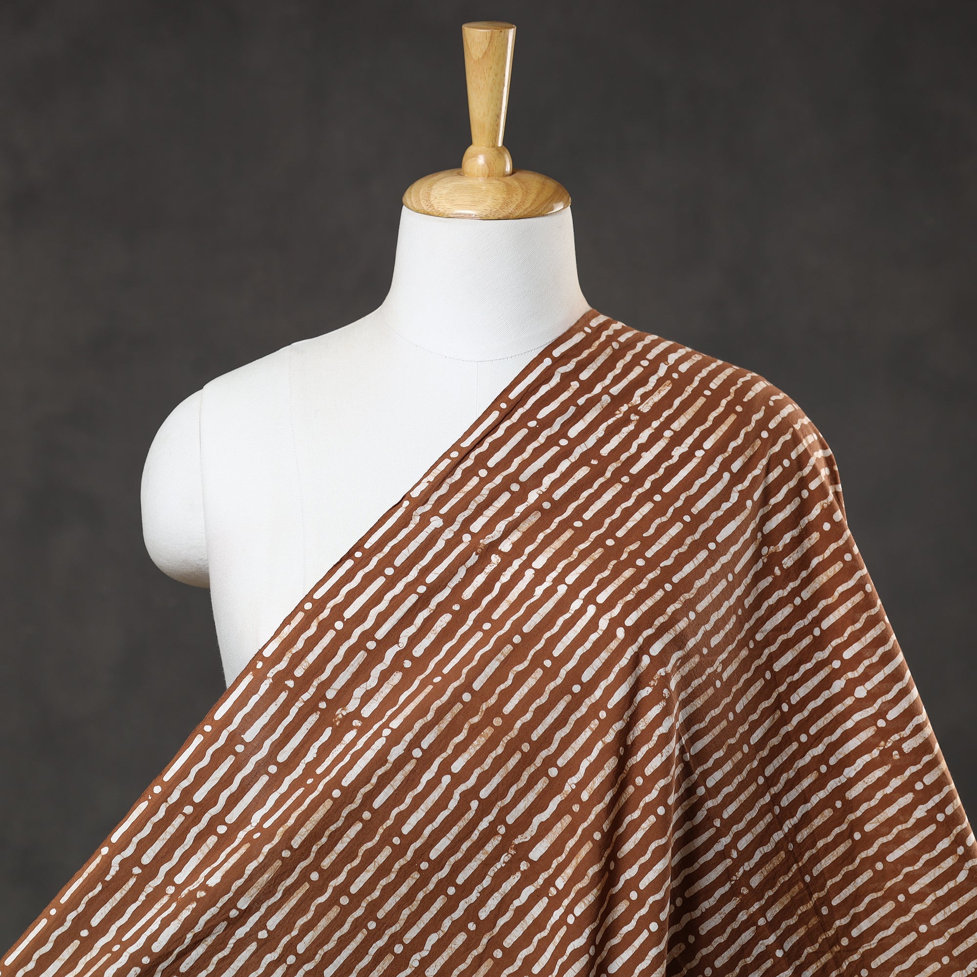 BATIK BY MD. SHARIFF Brown - Hand Printed Cotton Batik Fabric 09