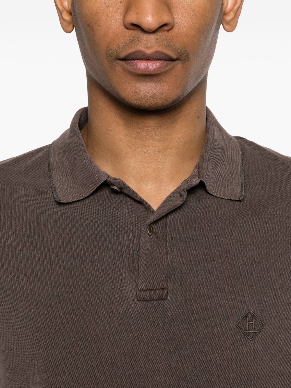 Herno Logo cotton polo shirt – Cotton 100% - view 3