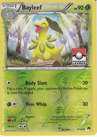 Pokémon Bayleef - 2/122 - XY Breakpoint - Pokemon League Promo [Reverse Holo]