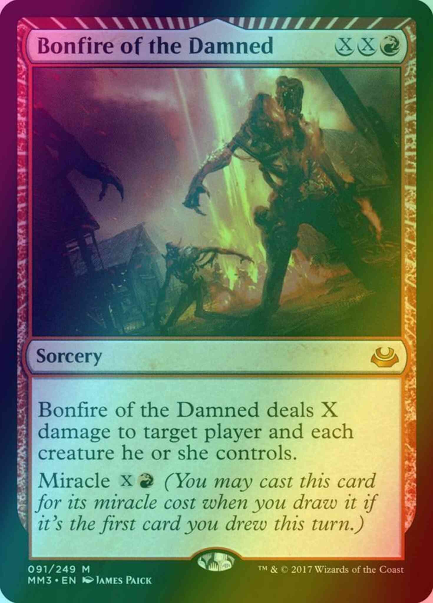 Damned 91 modern – Magic Bonfire of the Damned [91] [Modern Masters 2017] [Foil]