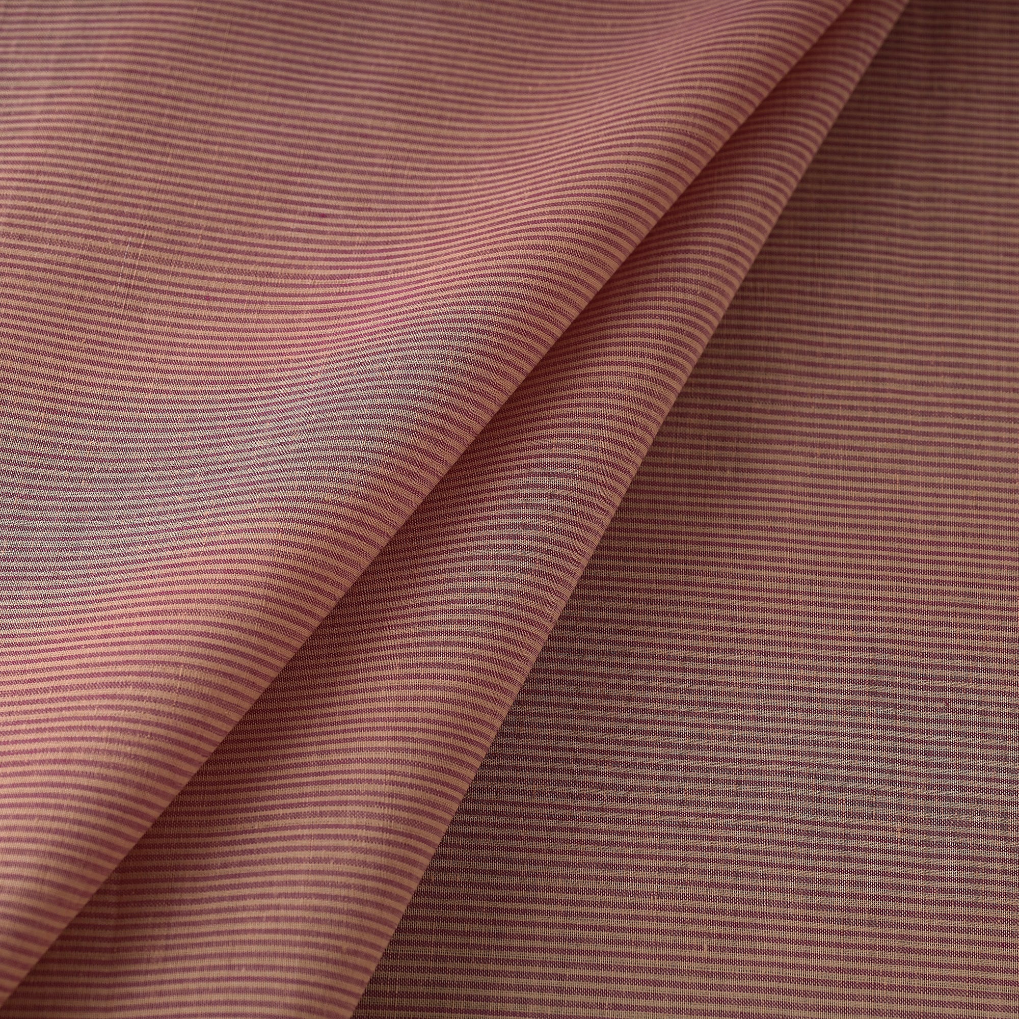 SOUTH KARGHA Brown - Original Mangalagiri Handloom Stripes Cotton Fabric - view 3
