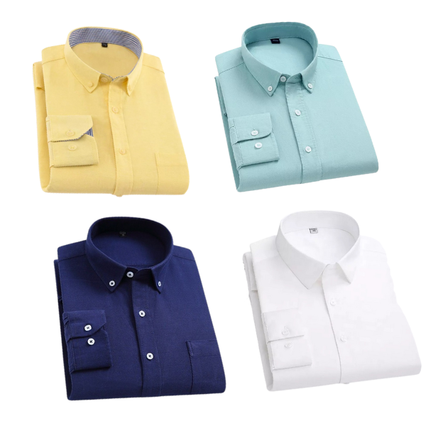 BlackTree Combo of 4 Cotton Shirt for Man ( Lemon,Pista,Navy Blue and White )
