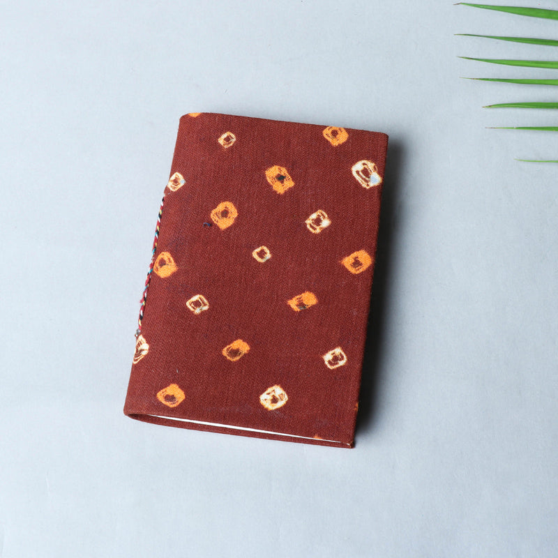 CHUTNEY CRAFT STUDIO Brown - Bandhani Cover Handmade Paper Notebook (5 x 3.5 in)