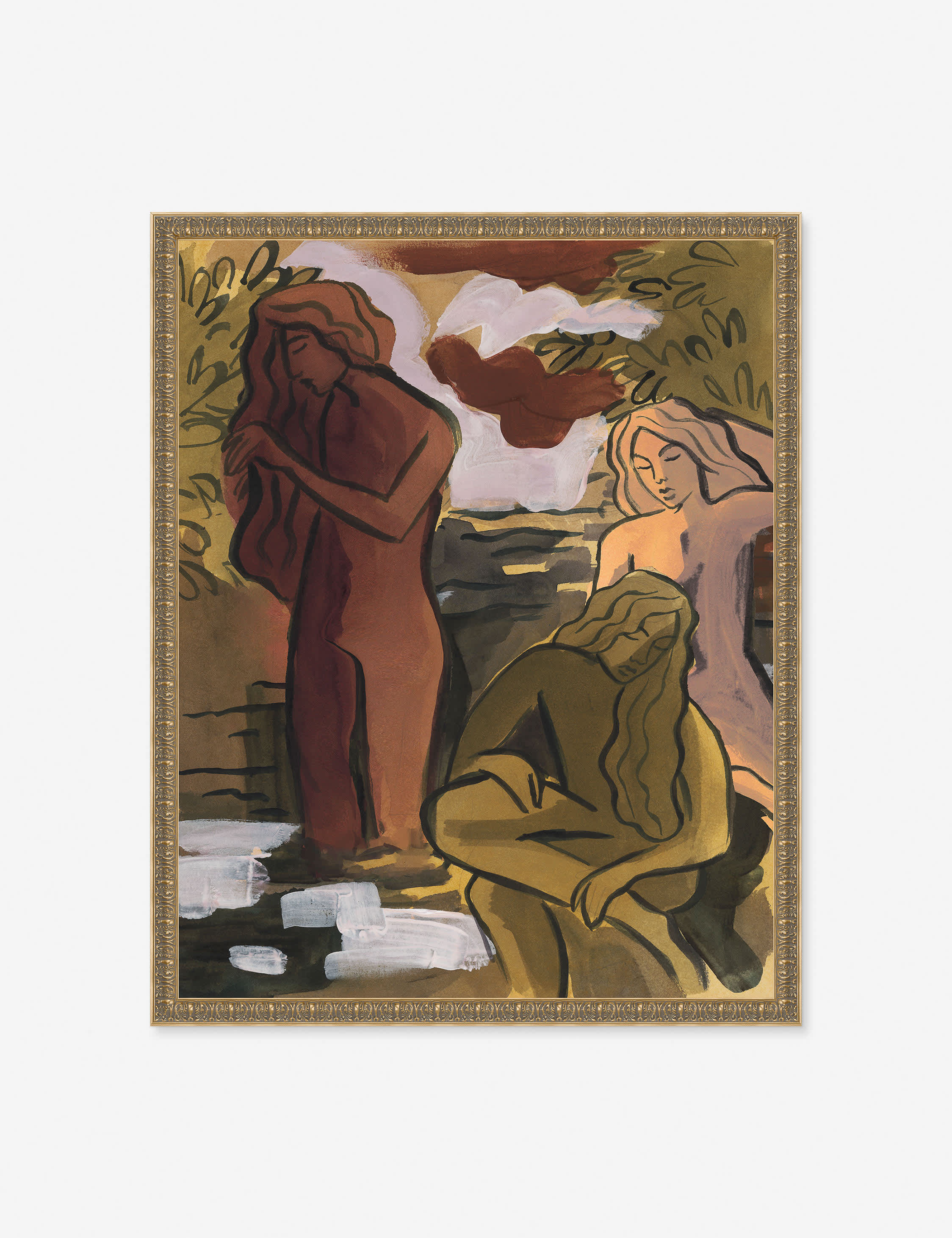 Lulu and Georgia Bathing Women Wall Art by Kathy Mann - view 2