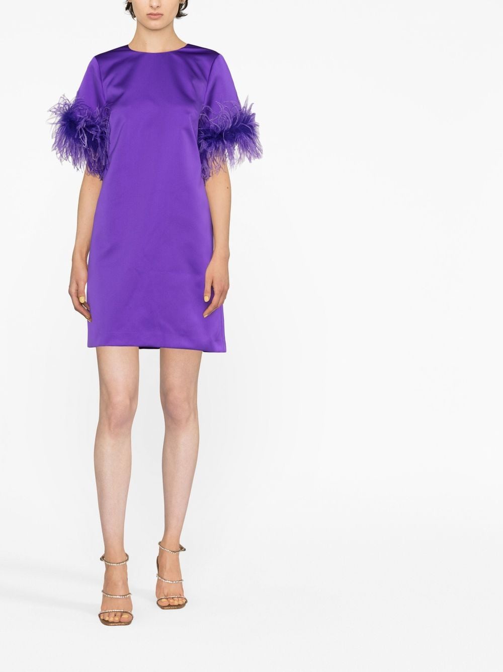 P.A.R.O.S.H. Feathered mini dress - view 4