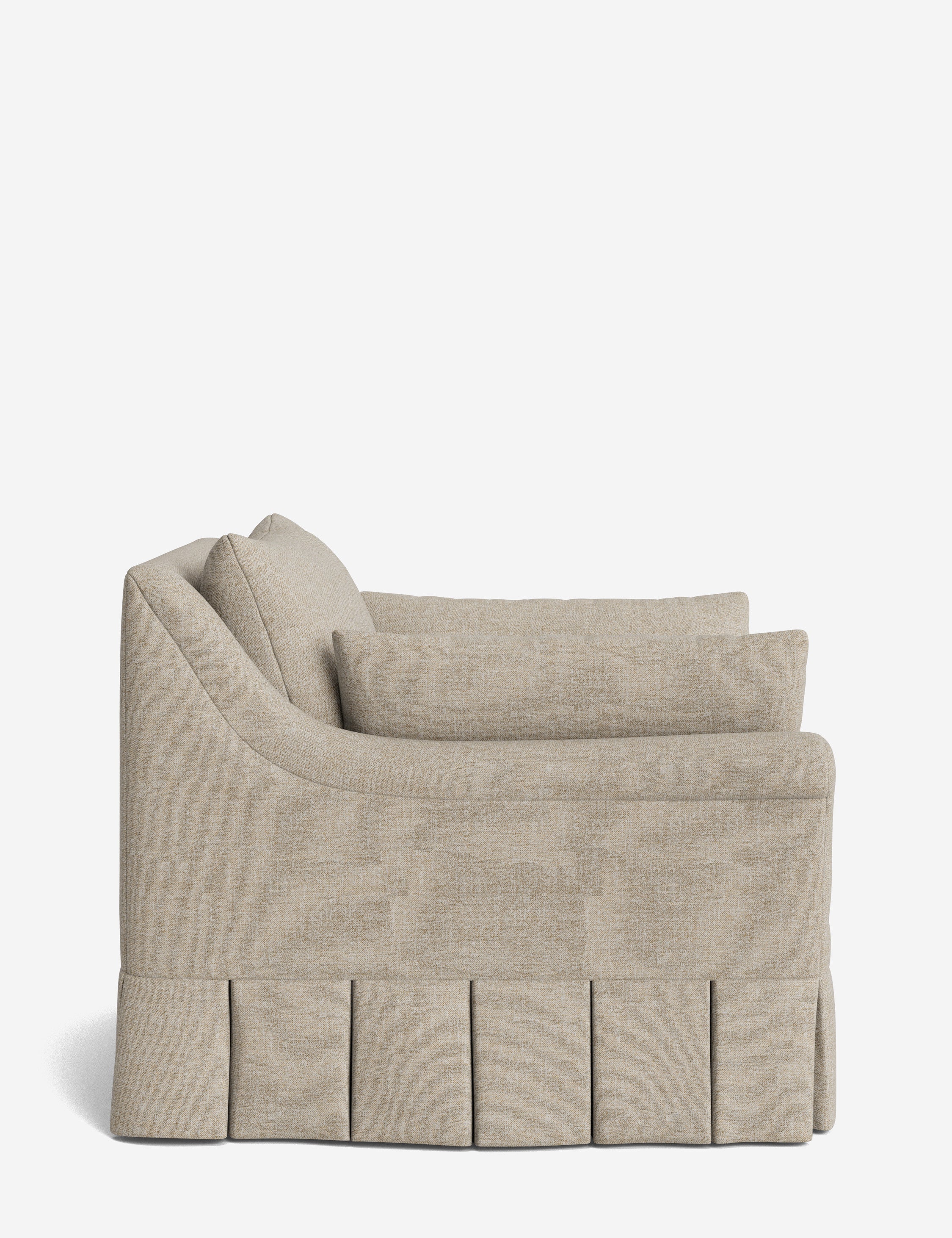 Lulu and Georgia Portola Rolled Arm Luxe Depth Pleated Chair - view 156