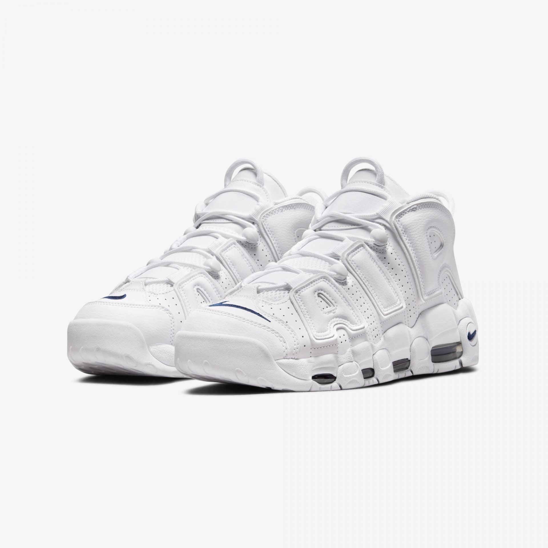 Nike | AIR MORE UPTEMPO 96 { WHITE / MIDNIGHT NAVY