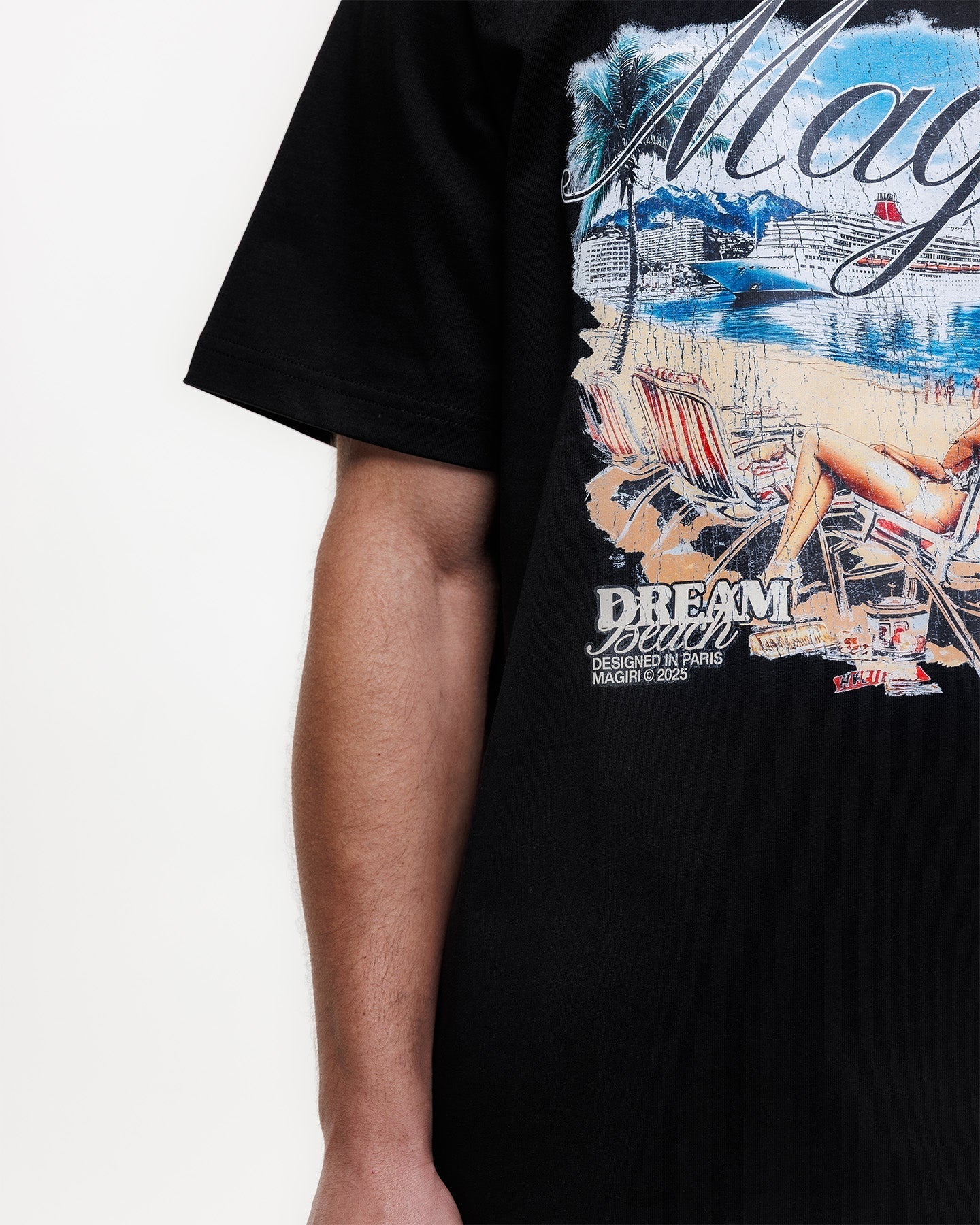 MAGIRI Dream Beach Printed Black T-Shirt - view 6