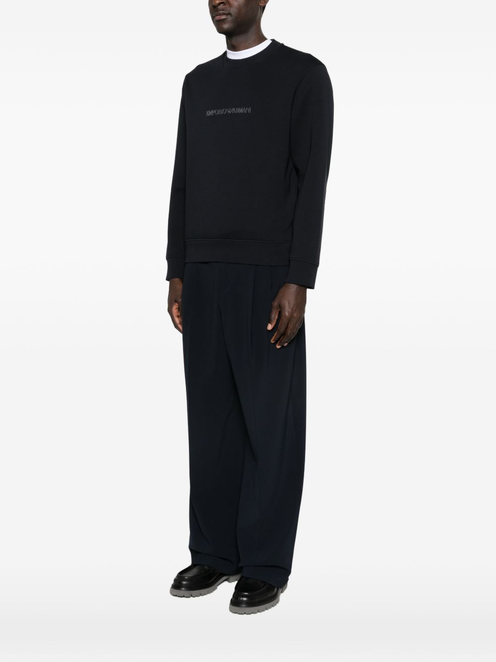 Emporio Armani Logo cotton sweatshirt - view 3