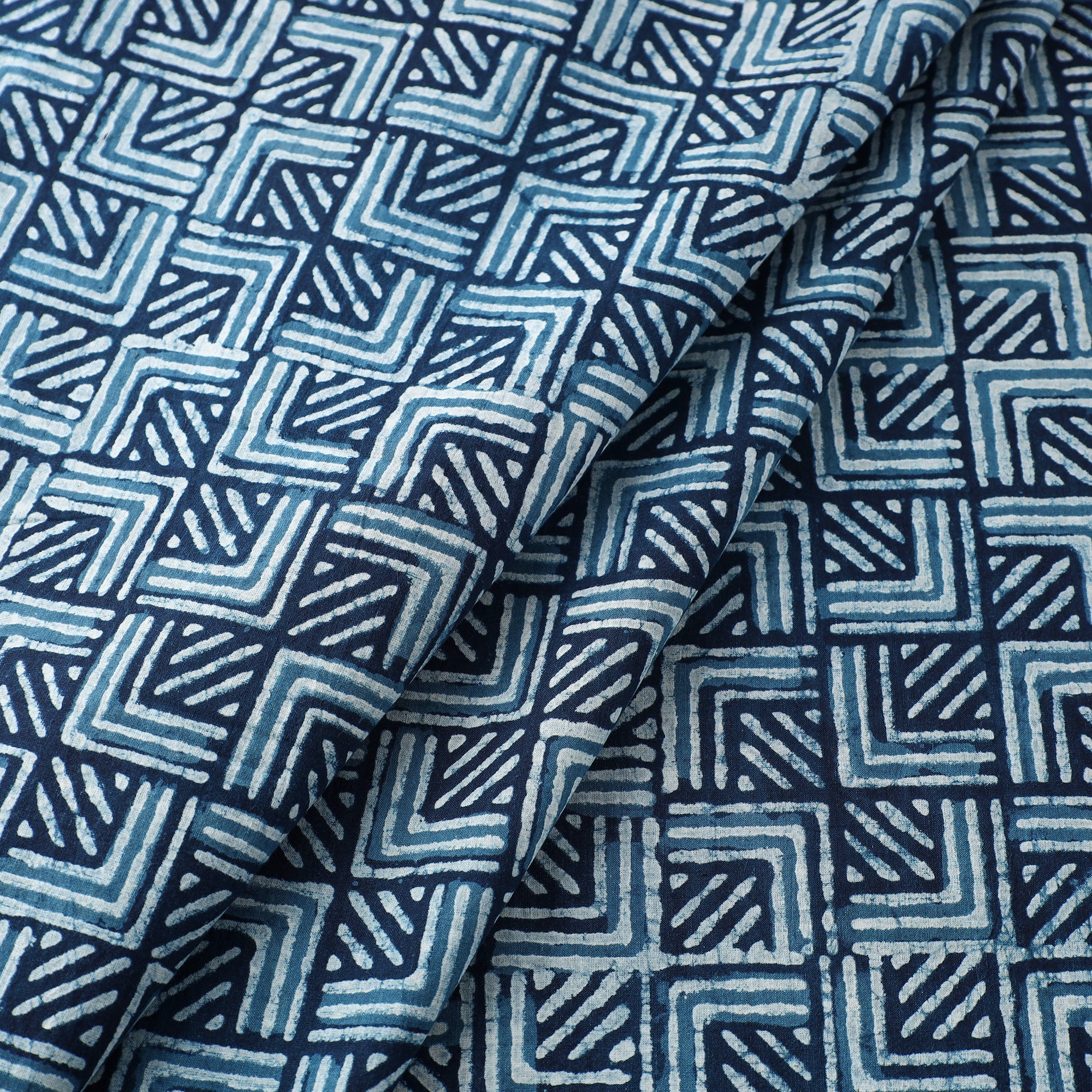BAGRU DABU PRINTS Block Printed Cotton Indigo Dabu Bagru Fabric 03 - view 2