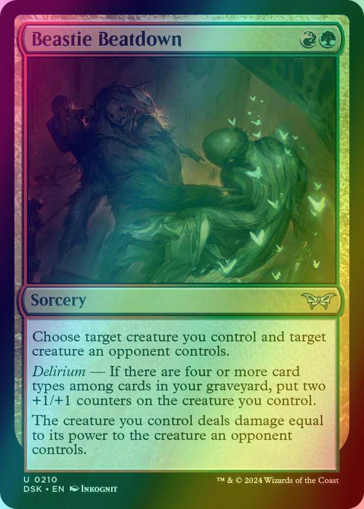 Beastie beatdown 210 – Magic Beastie Beatdown [210] [Duskmourn: House of Horror] [Foil]