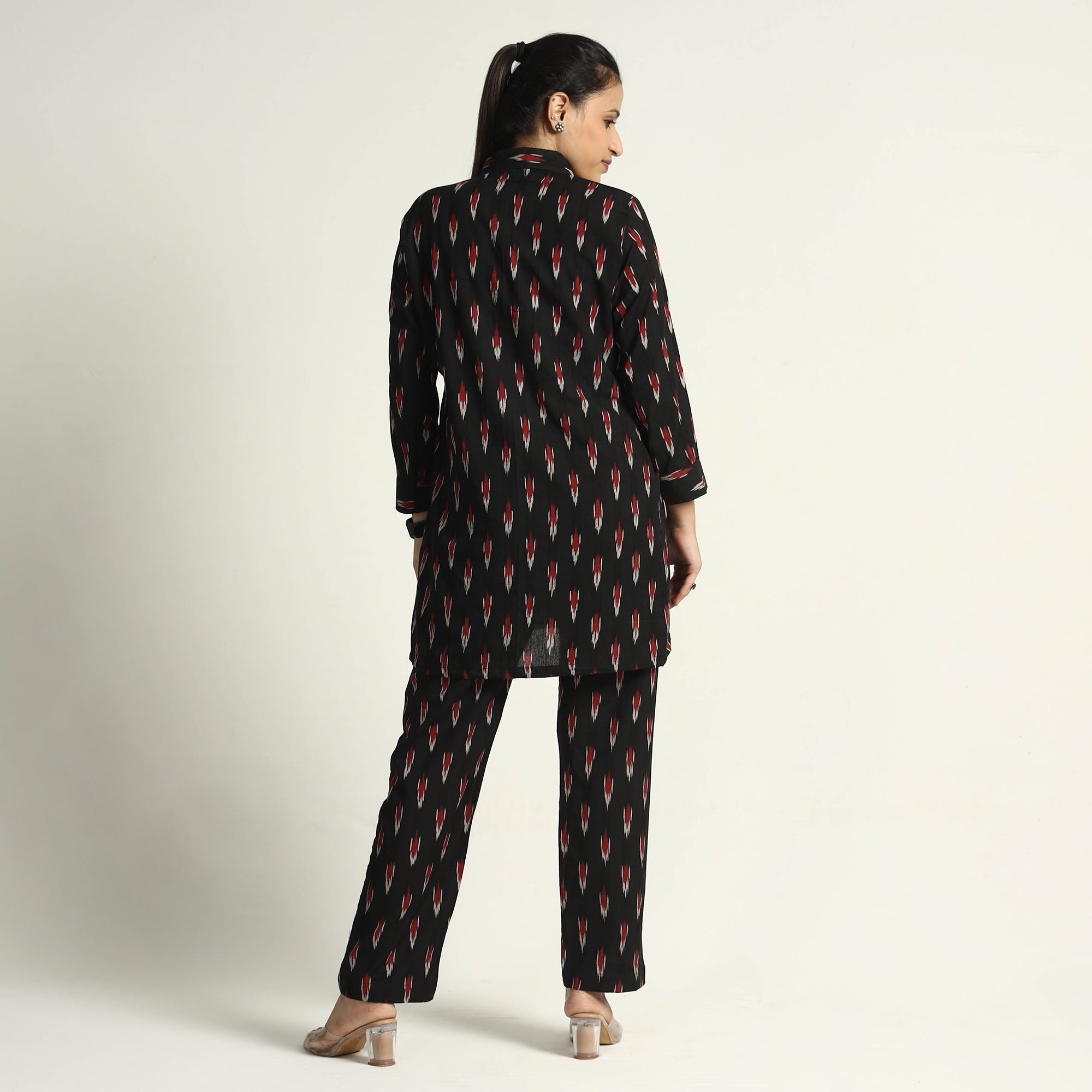 ITOKRI CASUALS Black - Pochampally Ikat Cotton Co-Ord Set - view 7