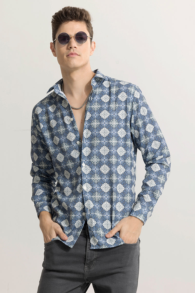 SNITCH Element Motif Blue Shirt - view 3